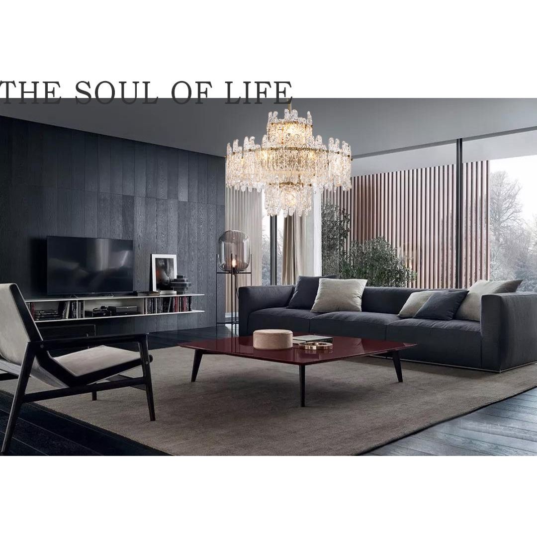 Faust Tiered Round Glass Chandelier - Italian Concept