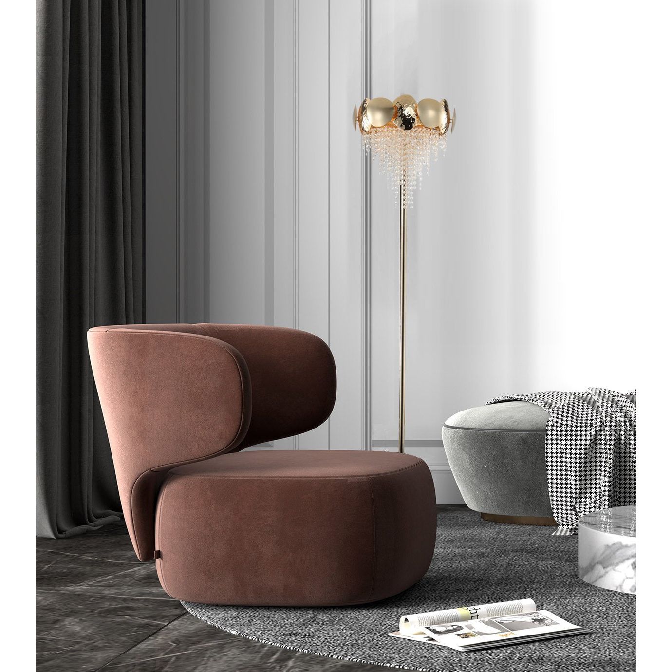 Amadeo Brass Crystal Sconce - Italian Concept -