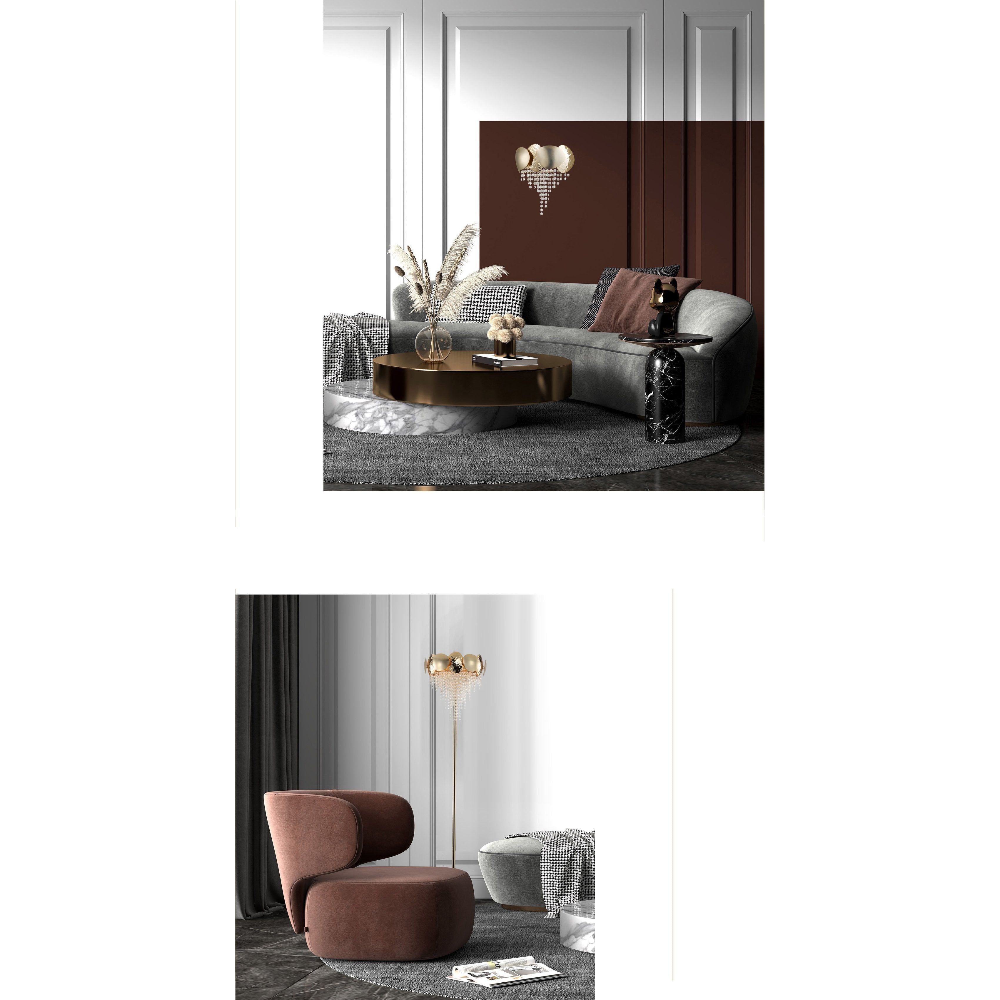 Amadeo Brass Crystal Sconce - Italian Concept -