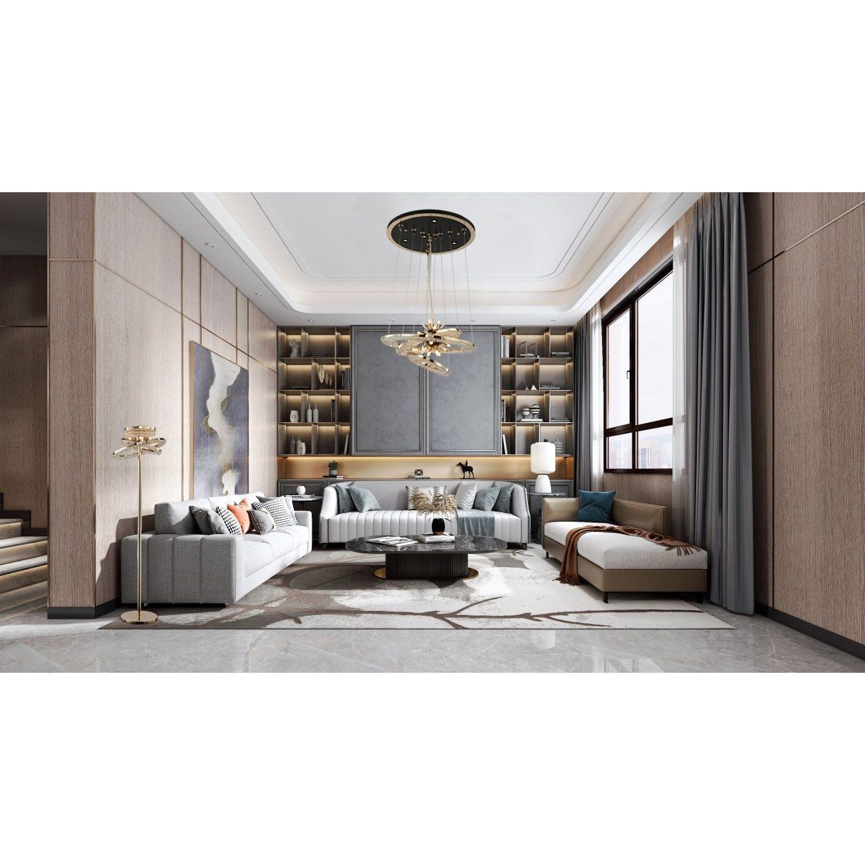 Aleron Crystal Ring Sputnik Chandelier - Italian Concept -