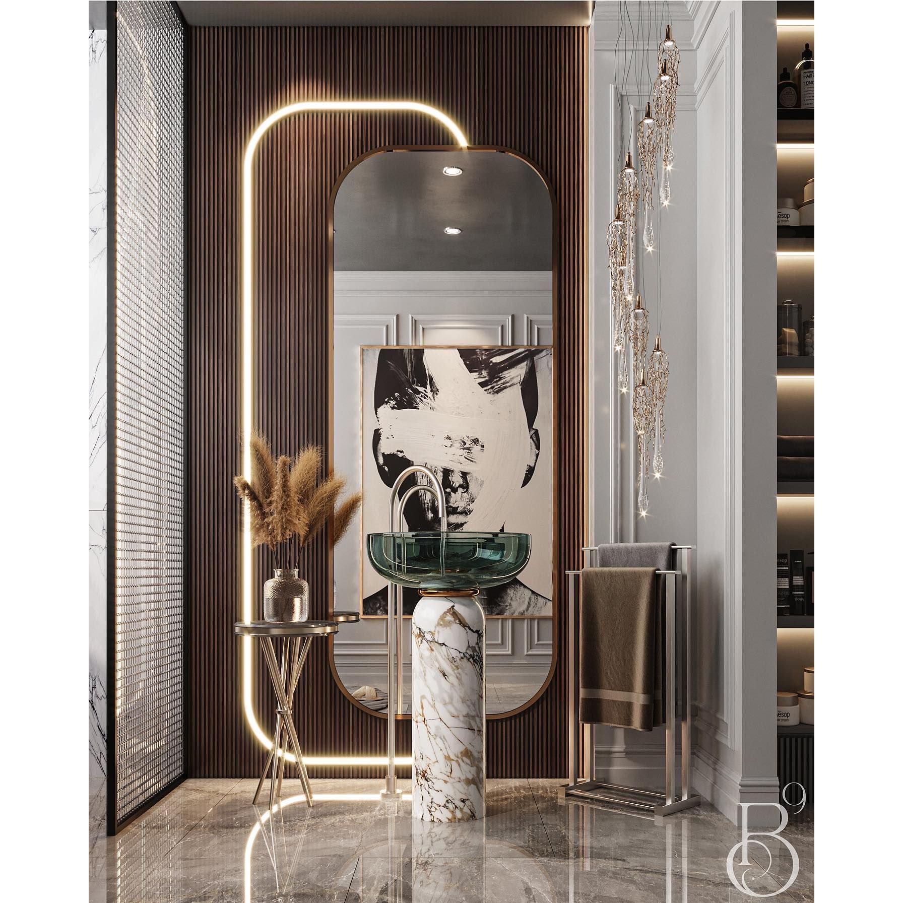 Organic Round Branching 25 Pendant Teardrop Foyer Chandelier - Italian Concept