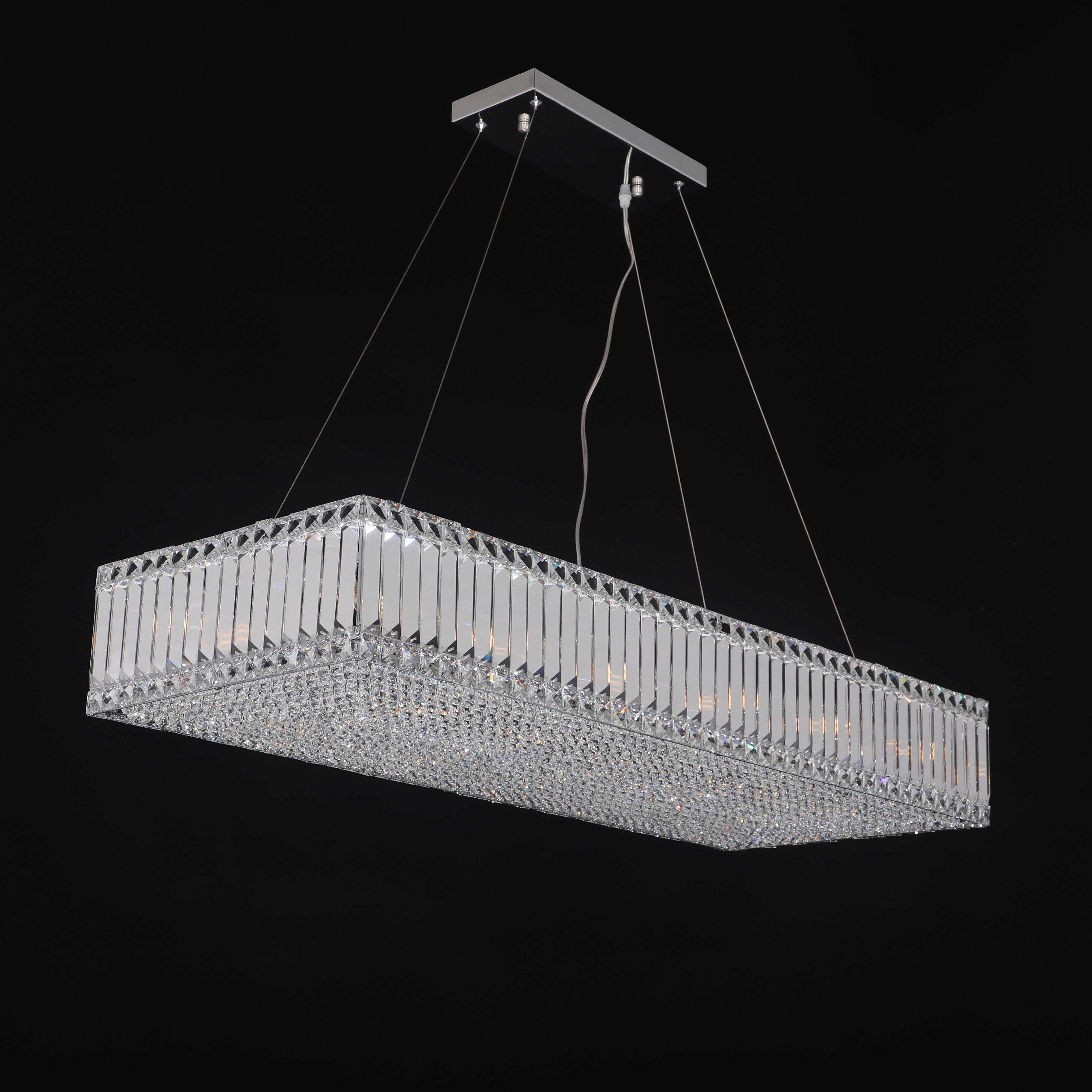 Brickell Rectangular Crystal Chandelier - Italian Concept -