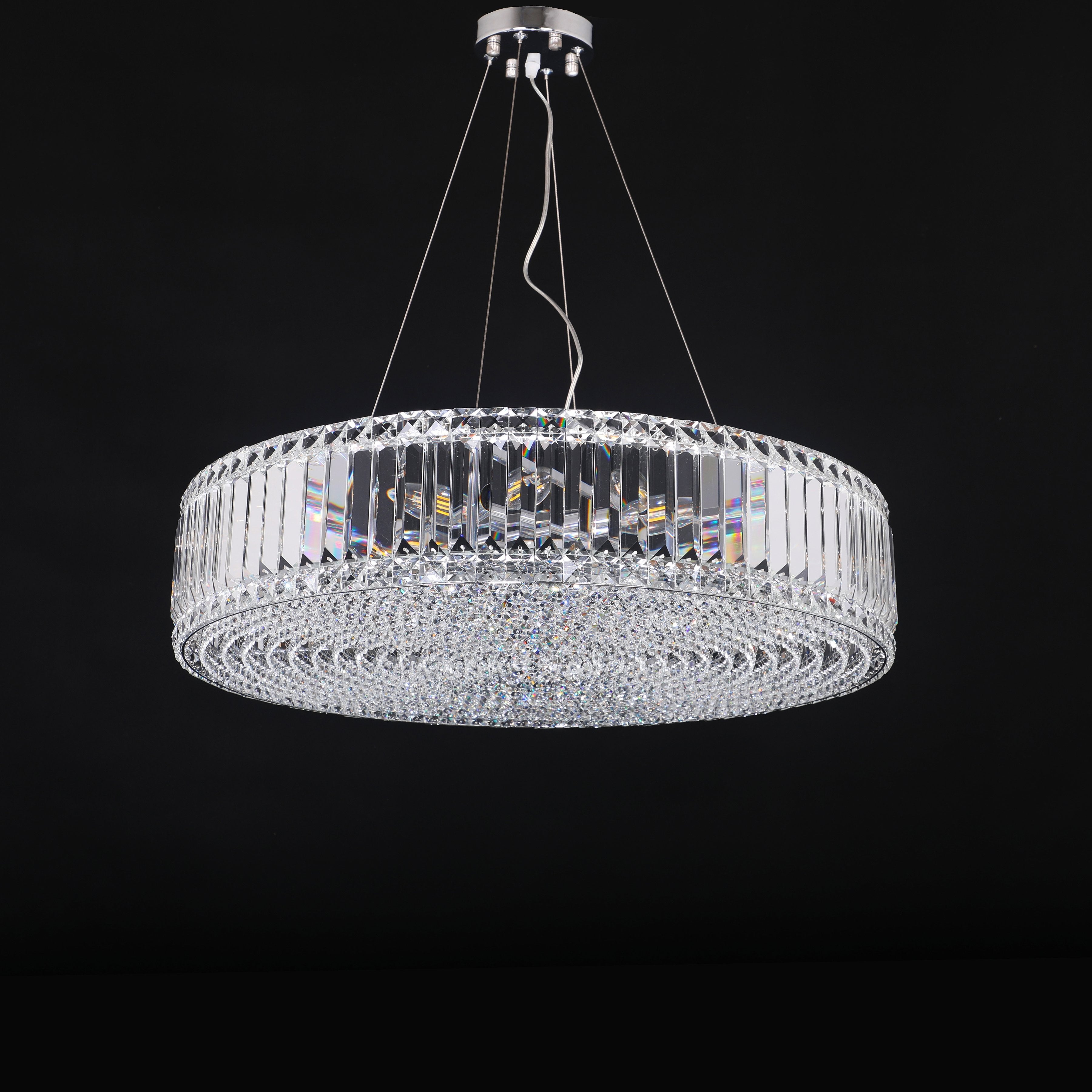 Brickell Round Crystal Ring Chandelier - Italian Concept -