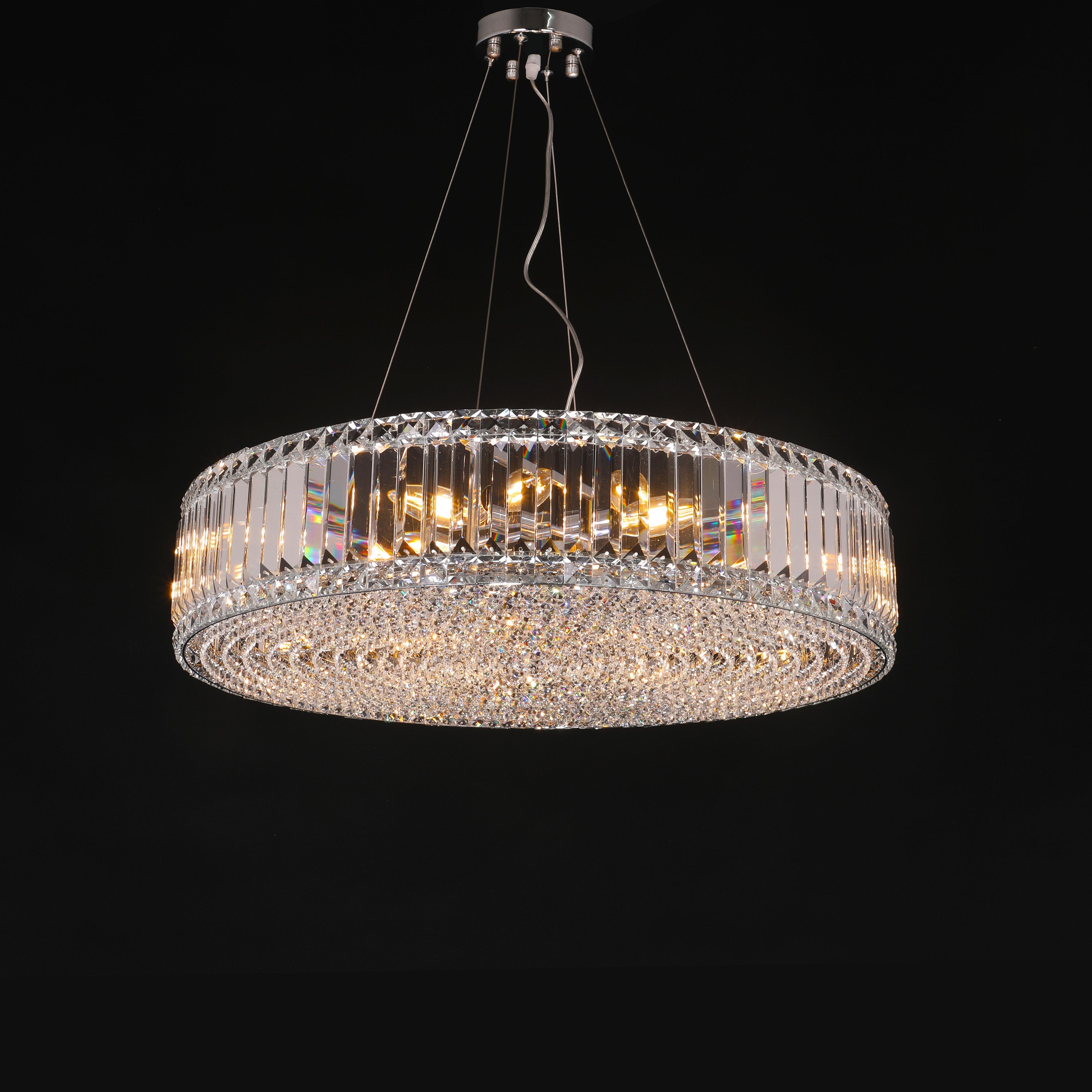 Brickell Round Crystal Ring Chandelier - Italian Concept -