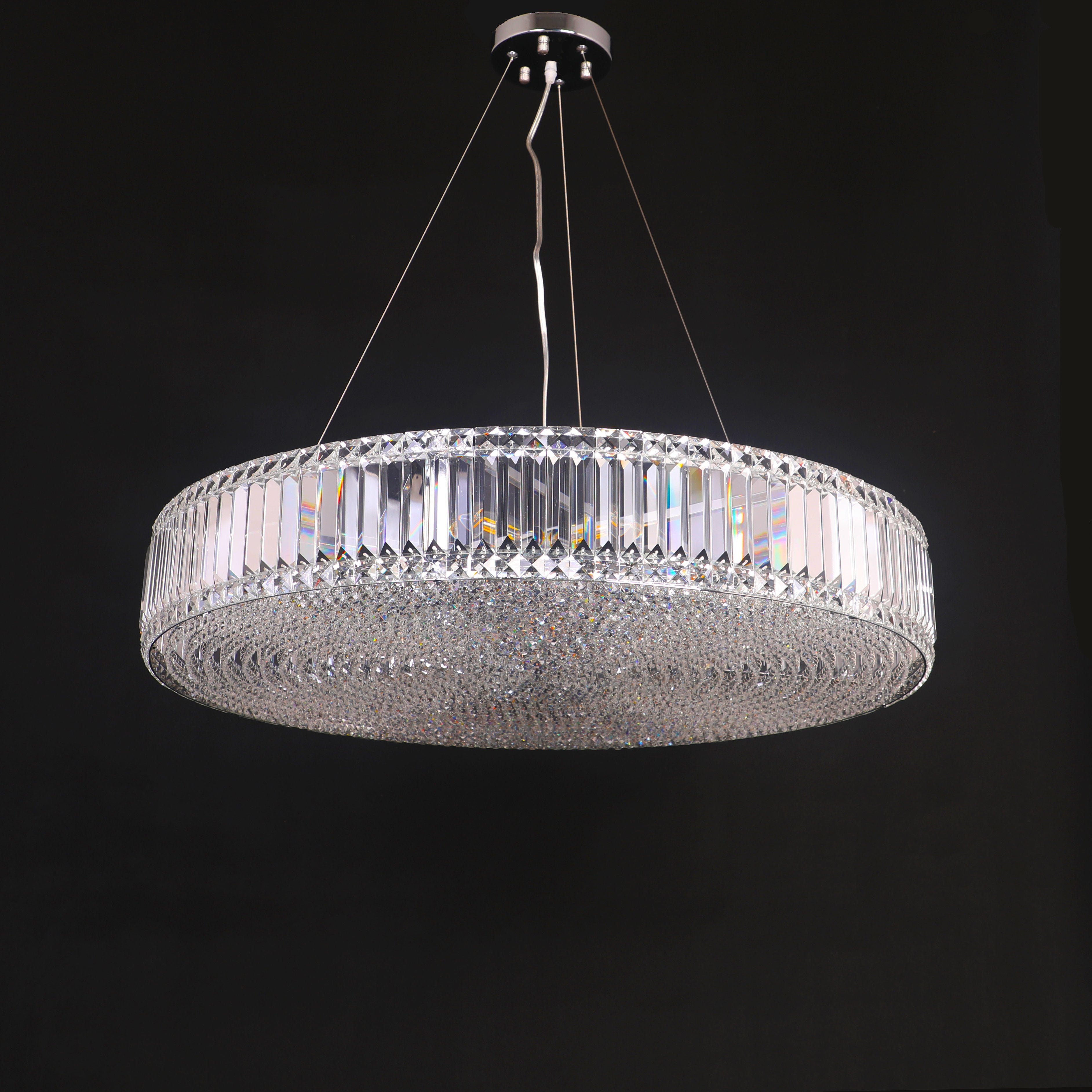 Brickell Round Crystal Ring Chandelier - Italian Concept -