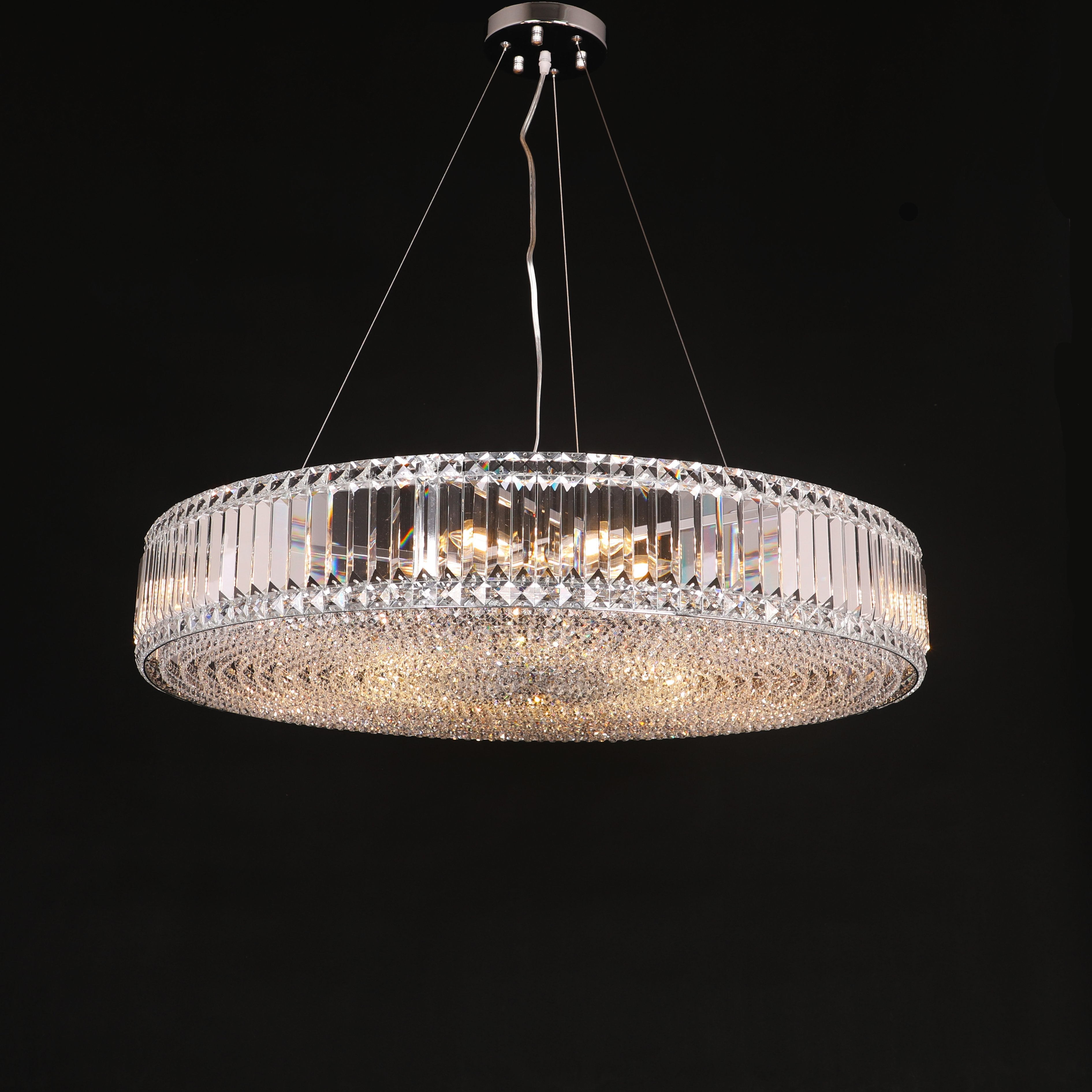 Brickell Round Crystal Ring Chandelier - Italian Concept -