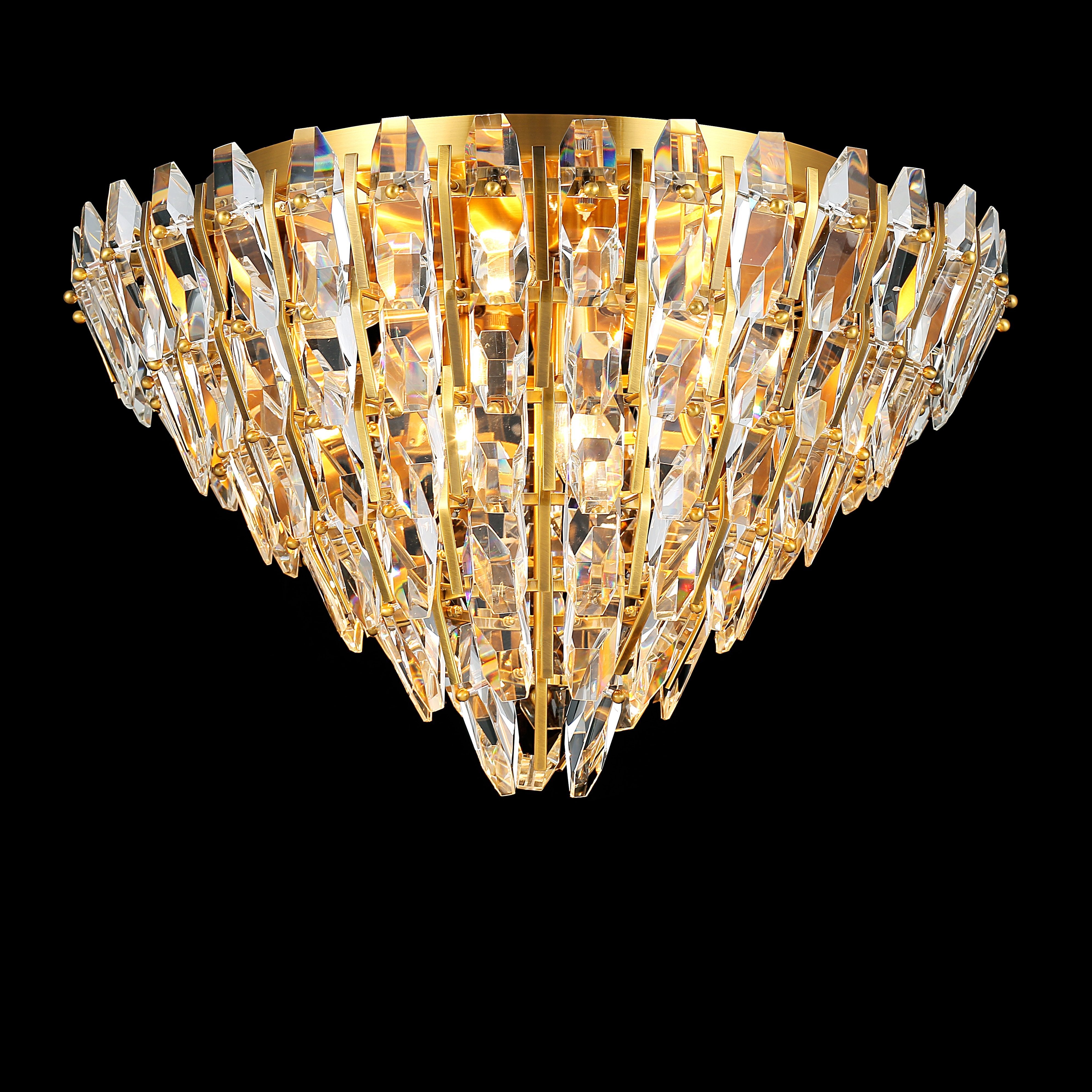 Sol Odeon Flushmount Crystal Chandelier - Italian Concept