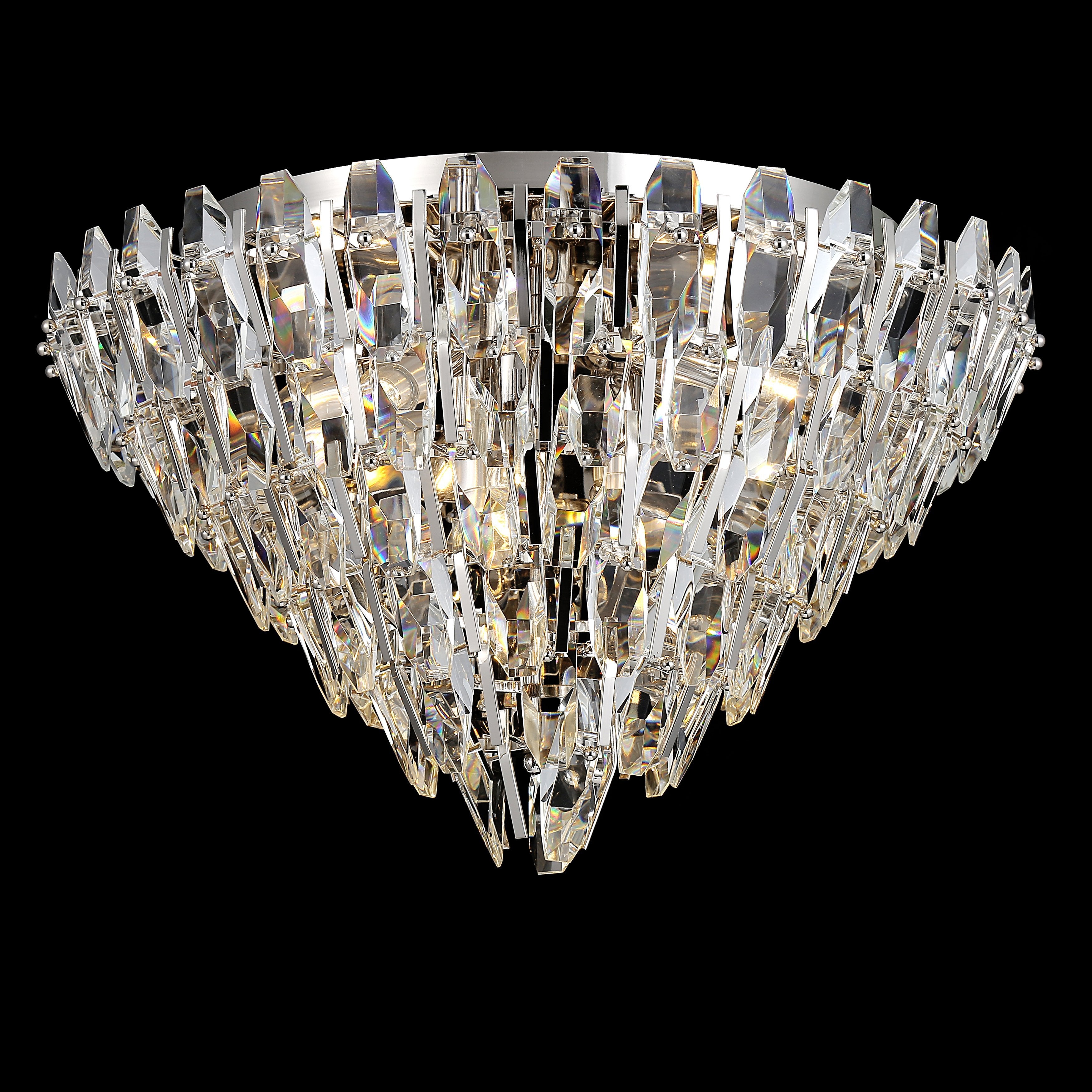 Sol Odeon Flushmount Crystal Chandelier - Italian Concept