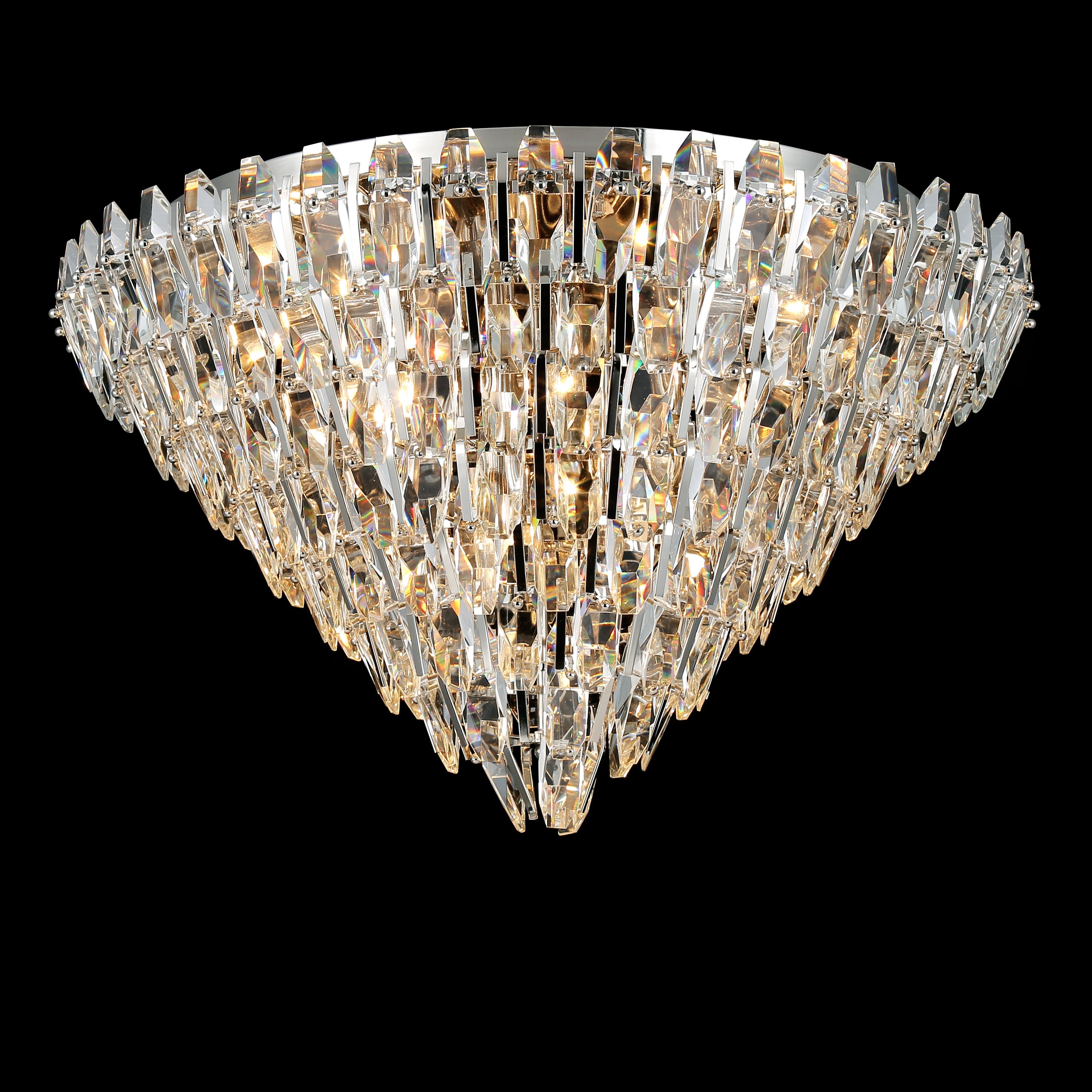 Sol Odeon Flushmount Crystal Chandelier - Italian Concept