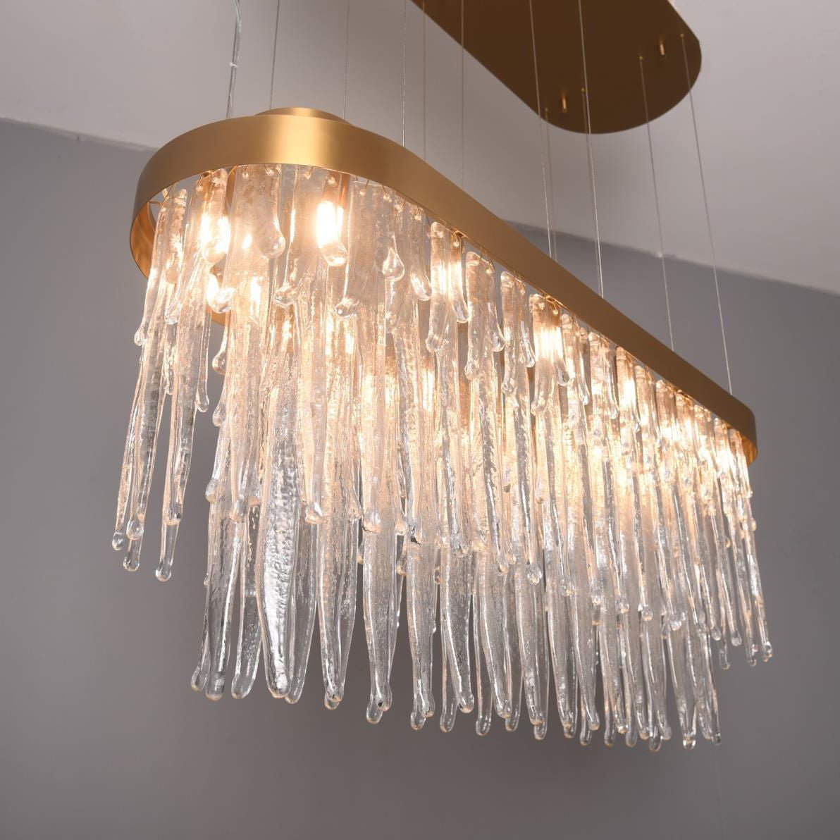 Lebal Waterfall Tubular Linear Chandelier - Italian Concept