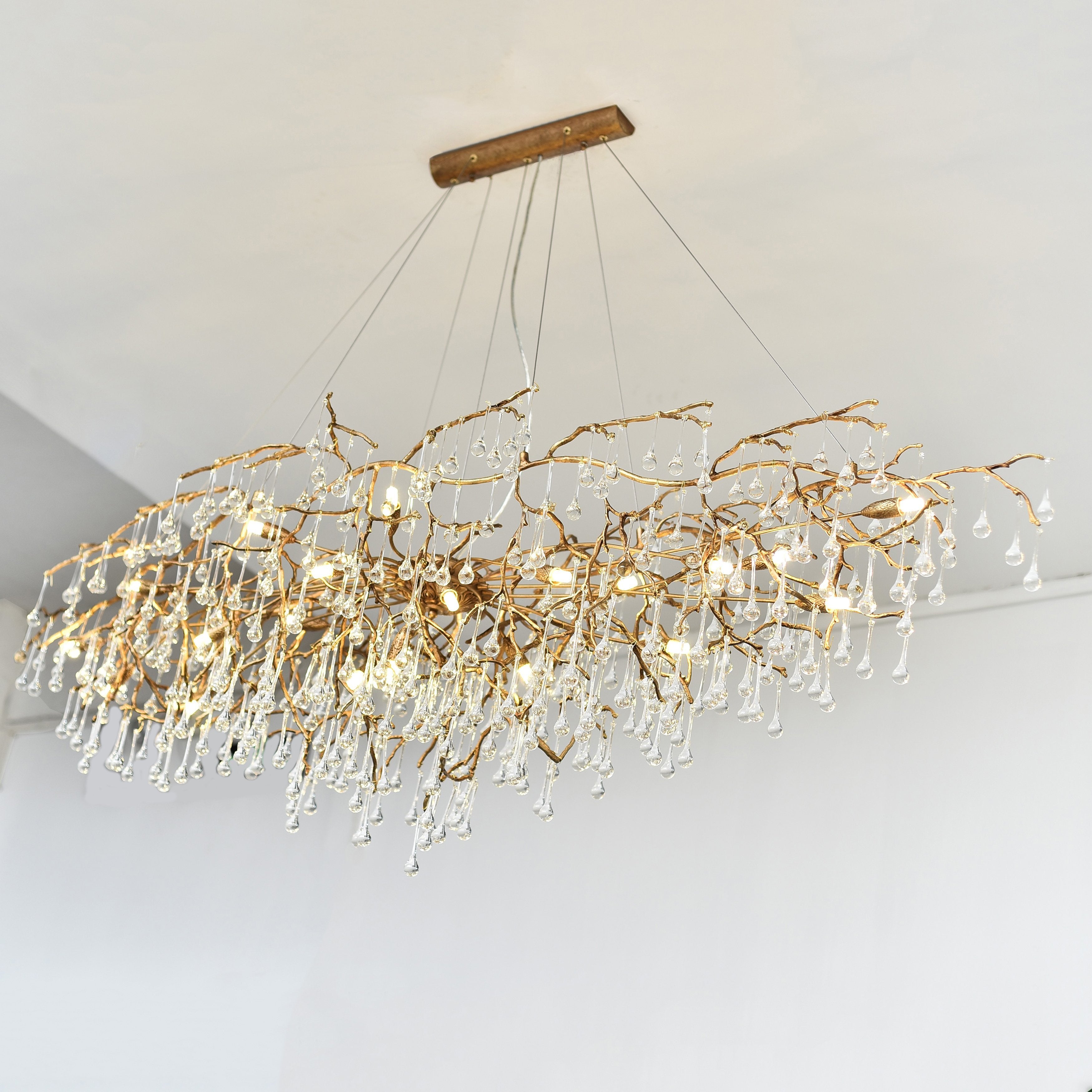 Livio Oval Branching Teardrop Chandelier - Italian Concept