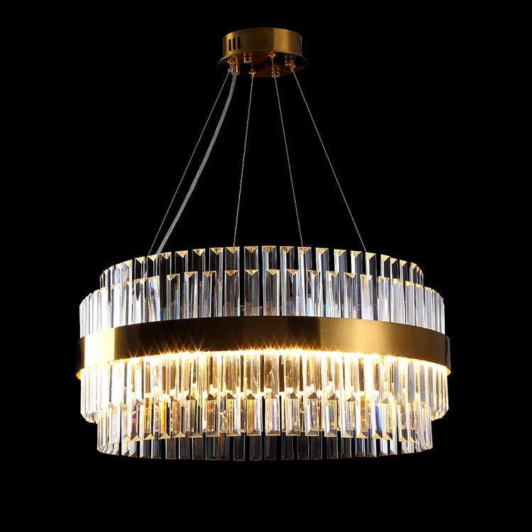 Cebal Odeon Round Crystal Fringe Chandelier - Italian Concept -
