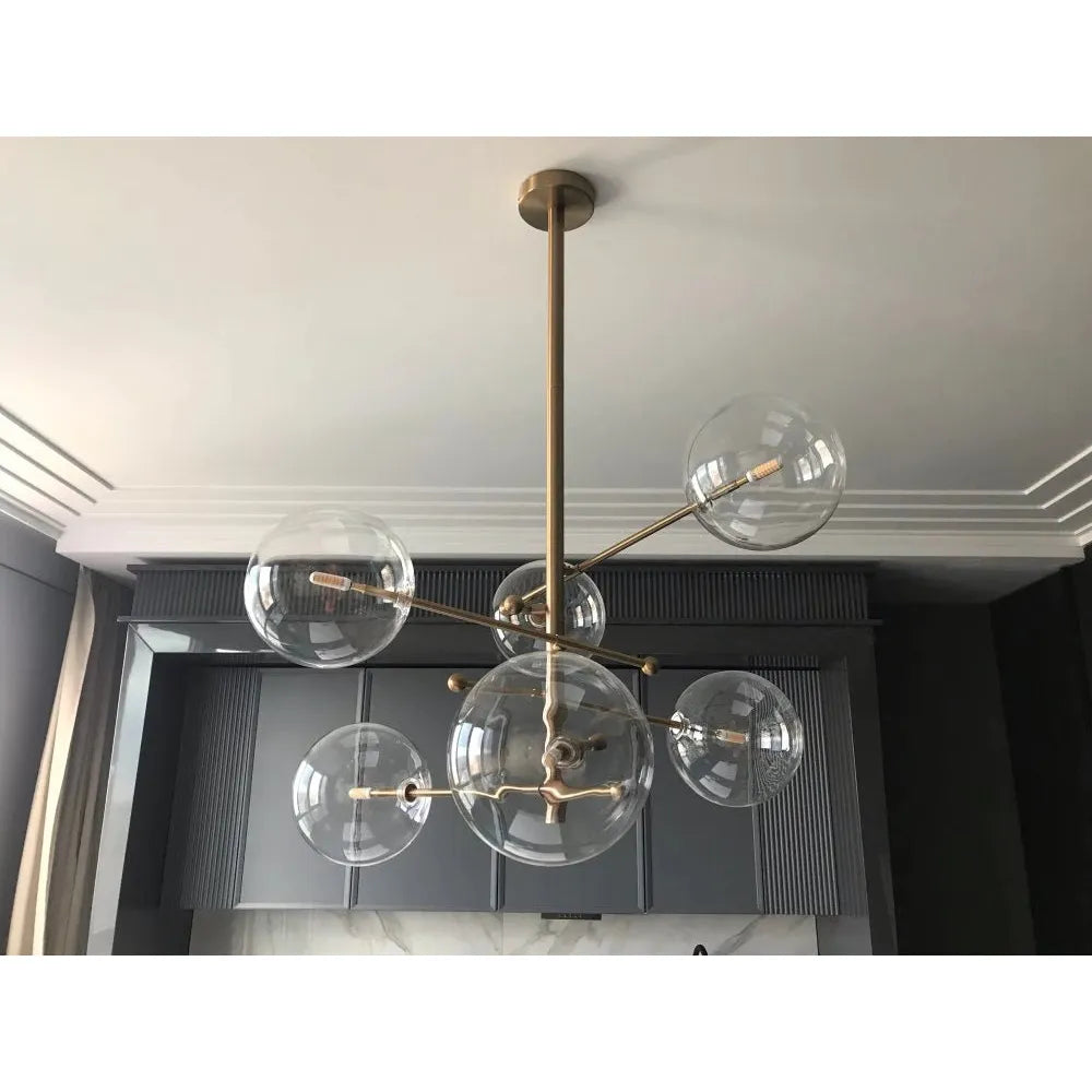 Ravage Glass Globe Branching Chandelier - Italian Concept