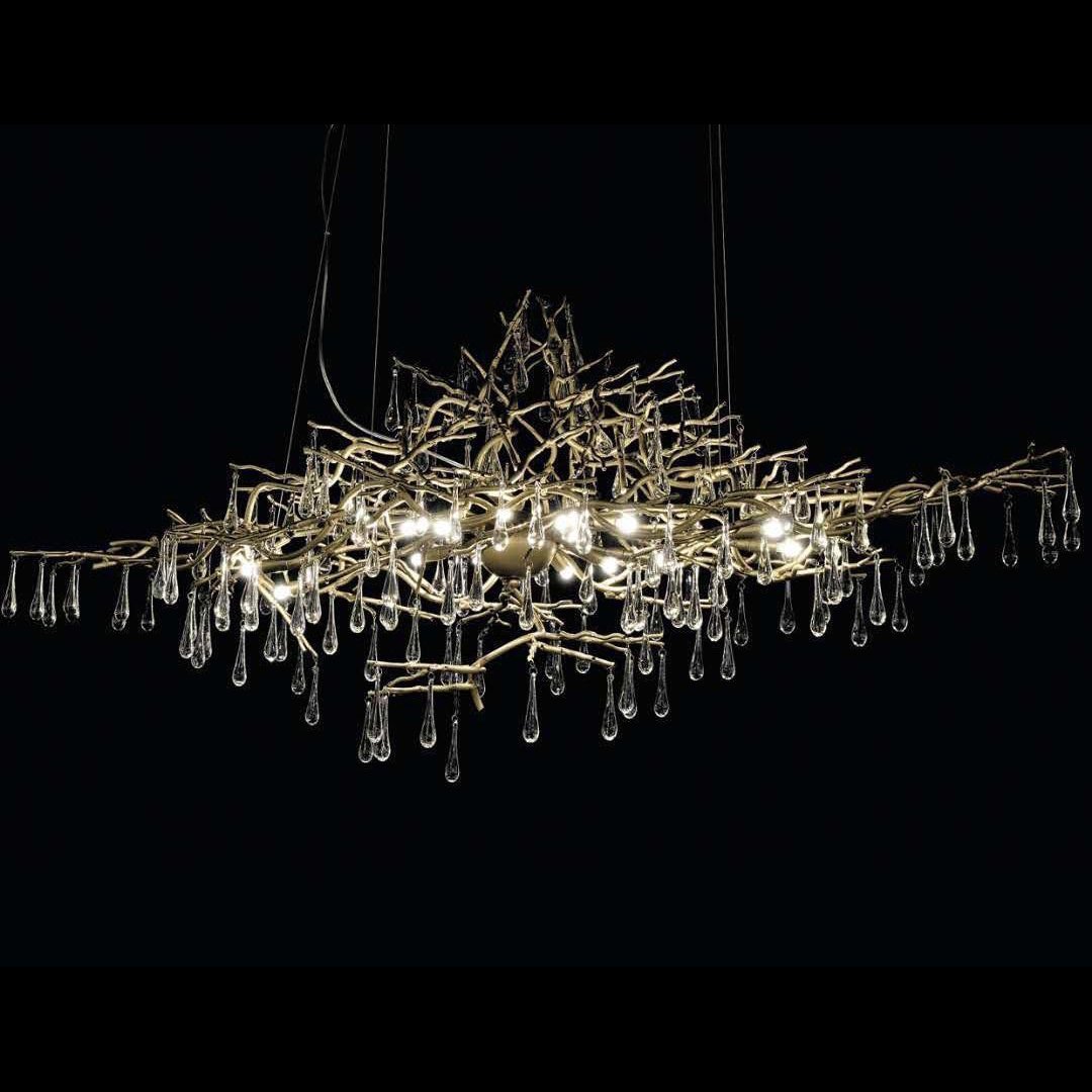 Livio Oval Branching Teardrop Chandelier - Italian Concept
