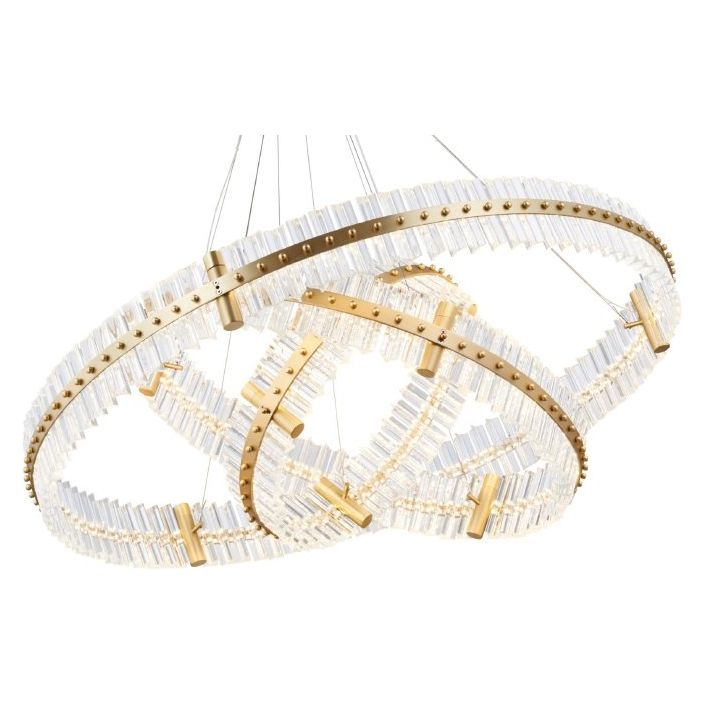 Aquinox 3-Tier Round Crystal Ring LED Chandelier - Italian Concept -