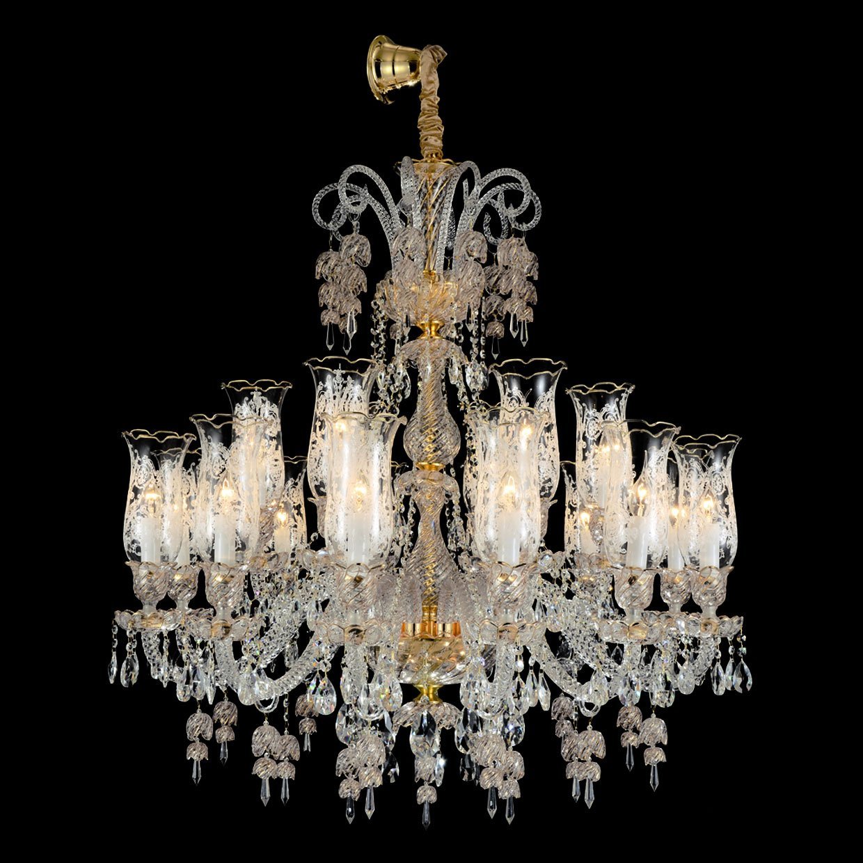 24 Light Marbella Garnier Crystal Chandelier - Italian Concept -