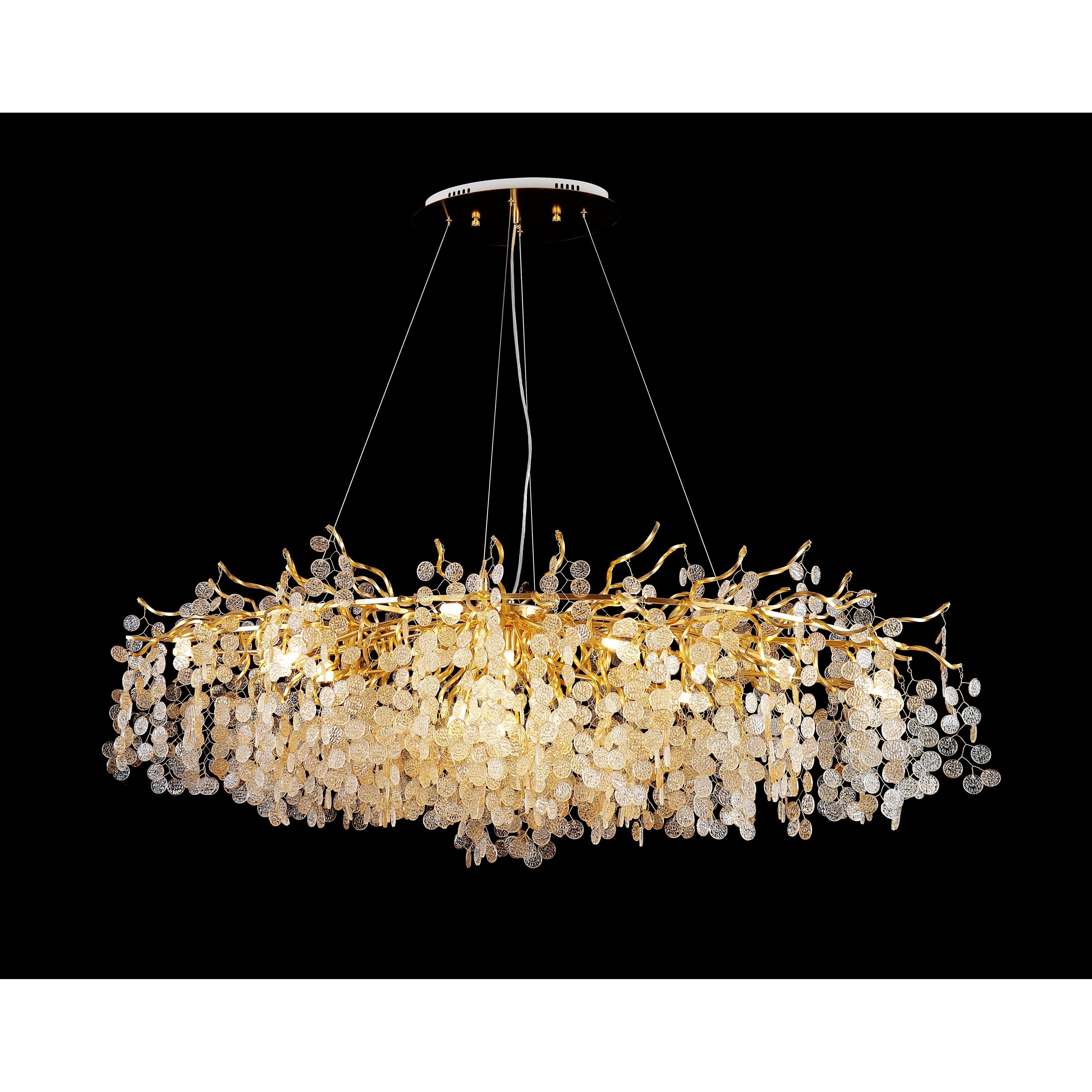 Quatre Organic Branching Round Penny Chandelier - Italian Concept