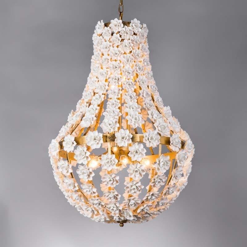 Monte Carlo Flower Chandelier 33" Tall - Italian Concept
