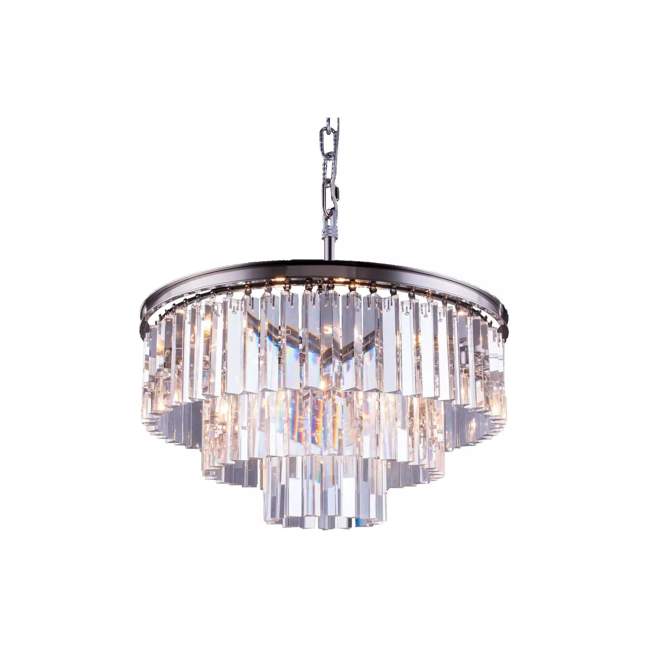 Apex Odeon Round Crystal Fringe Chandelier Collection - Italian Concept -