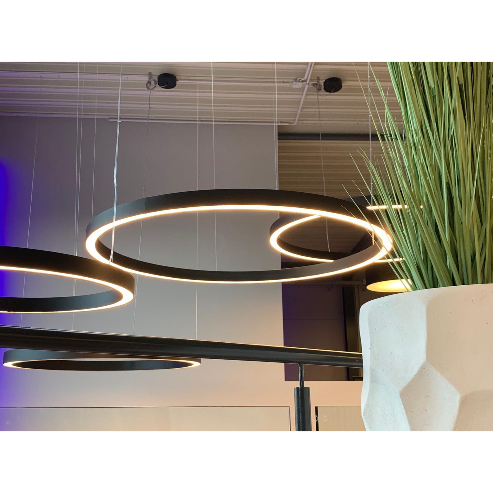 Liana Round 4-Ring Cascade LED Chandelier - Italian Concept