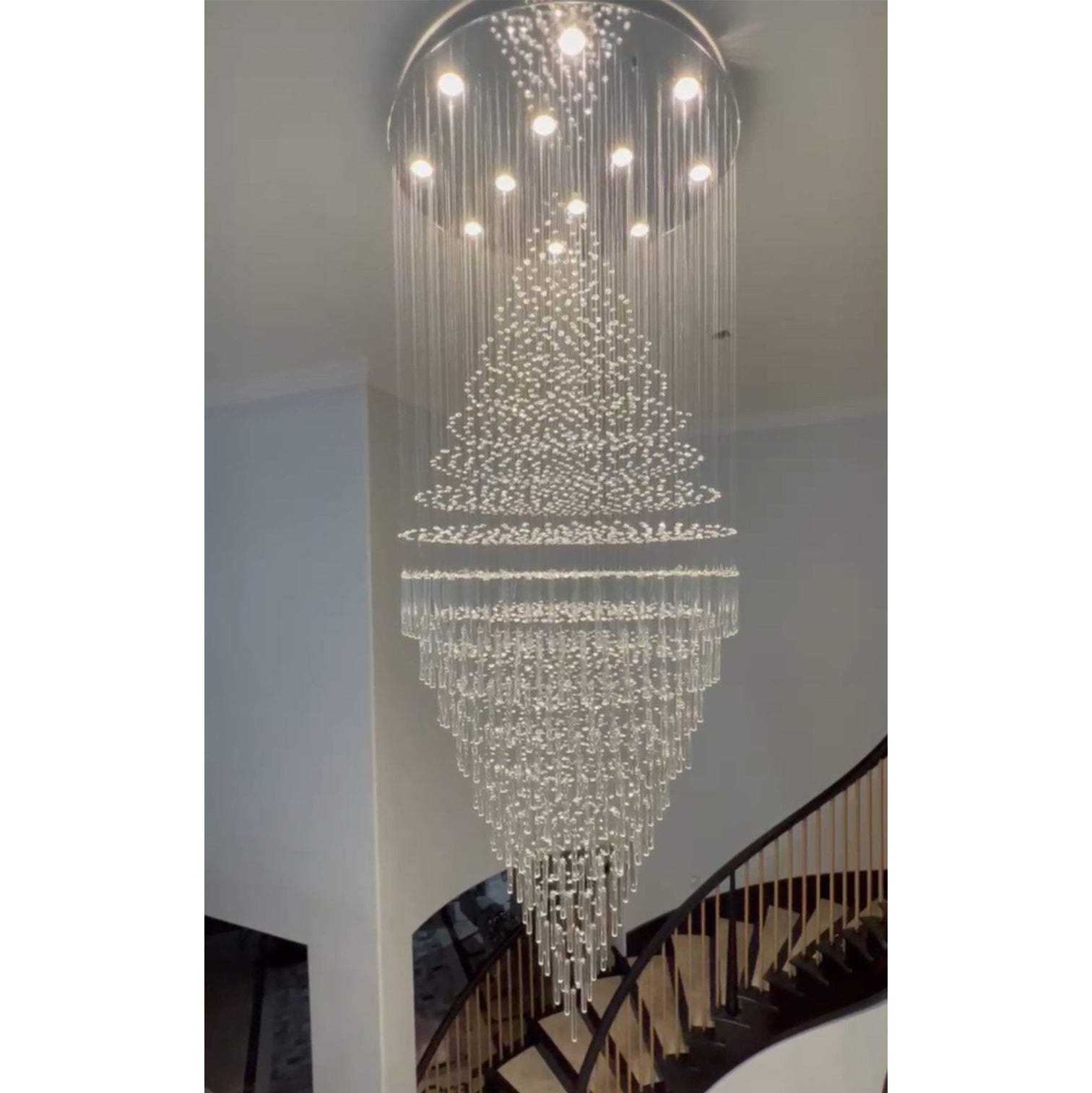 Ferenze Rainfall Crystal Chandelier - Italian Concept -