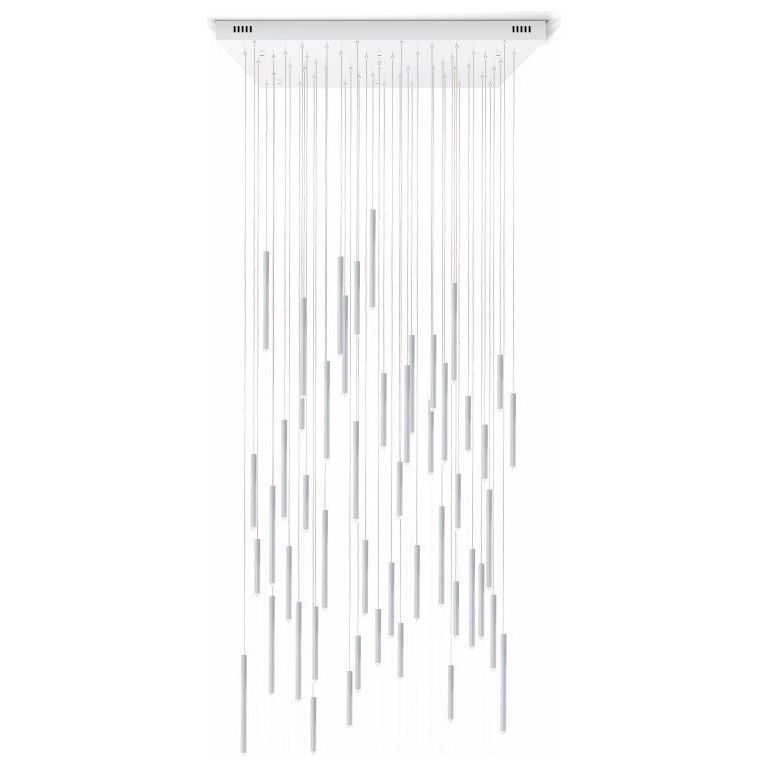 Bellini Square Tri-Tone Tubular Pendant Light Chandelier - Italian Concept -