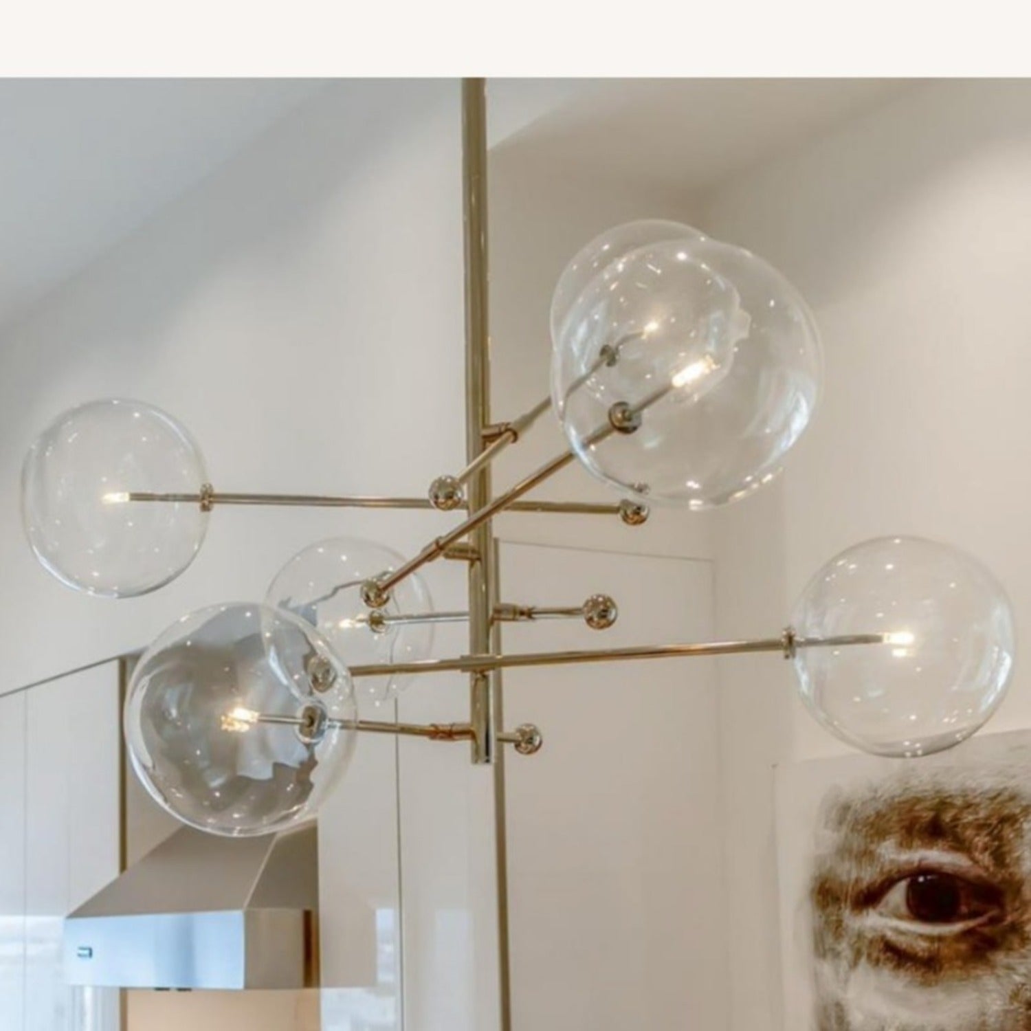 Ravage Glass Globe Branching Chandelier - Italian Concept