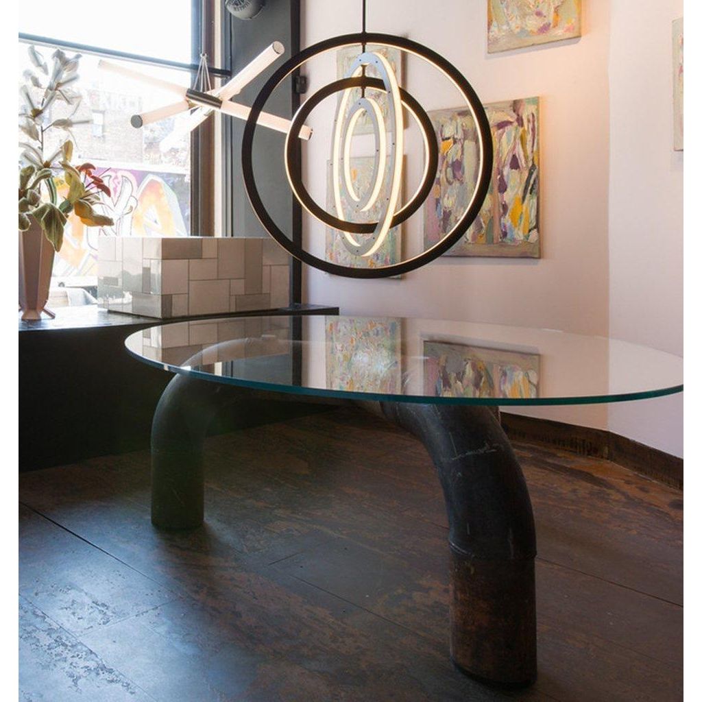 Ionic 4-Ring Tiered LED Round Chandelier - Italian Concept