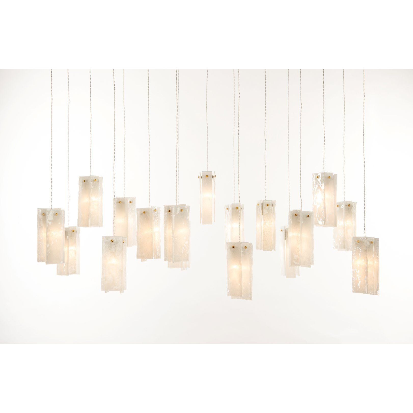 Rain Round Cluster Glass tile Pendant Chandelier - Italian Concept -