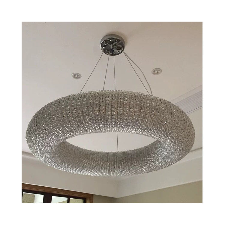 Empire Round Crystal Ring Beaded Chandelier - Italian Concept