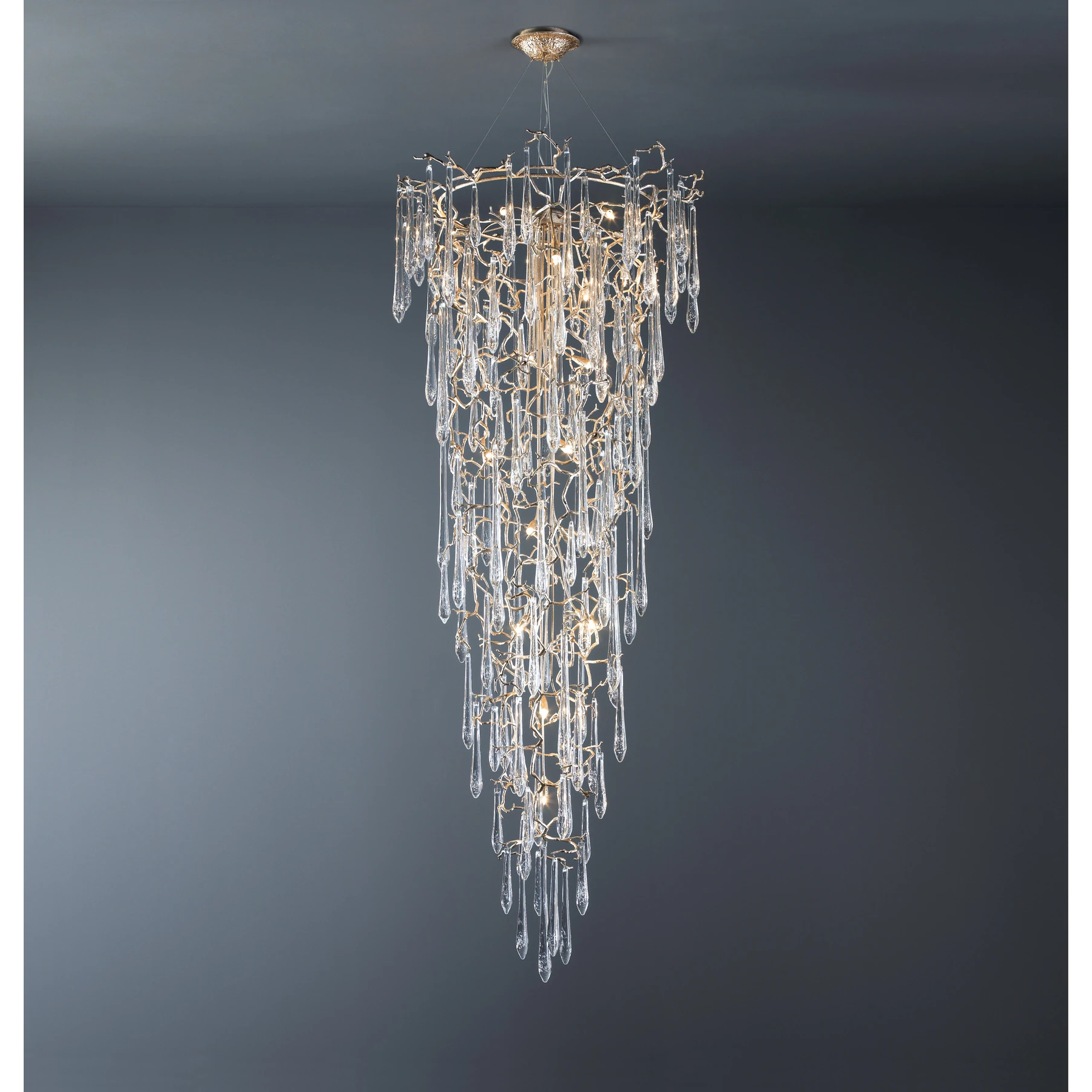 Livio Round Foyer Branching Teardrop Chandelier - Italian Concept -