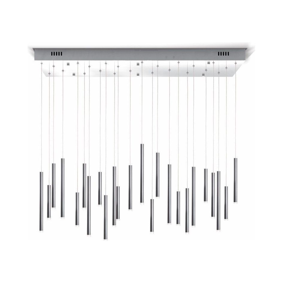 Bellini Rectangular Tubular Pendant Light Chandelier - Italian Concept -