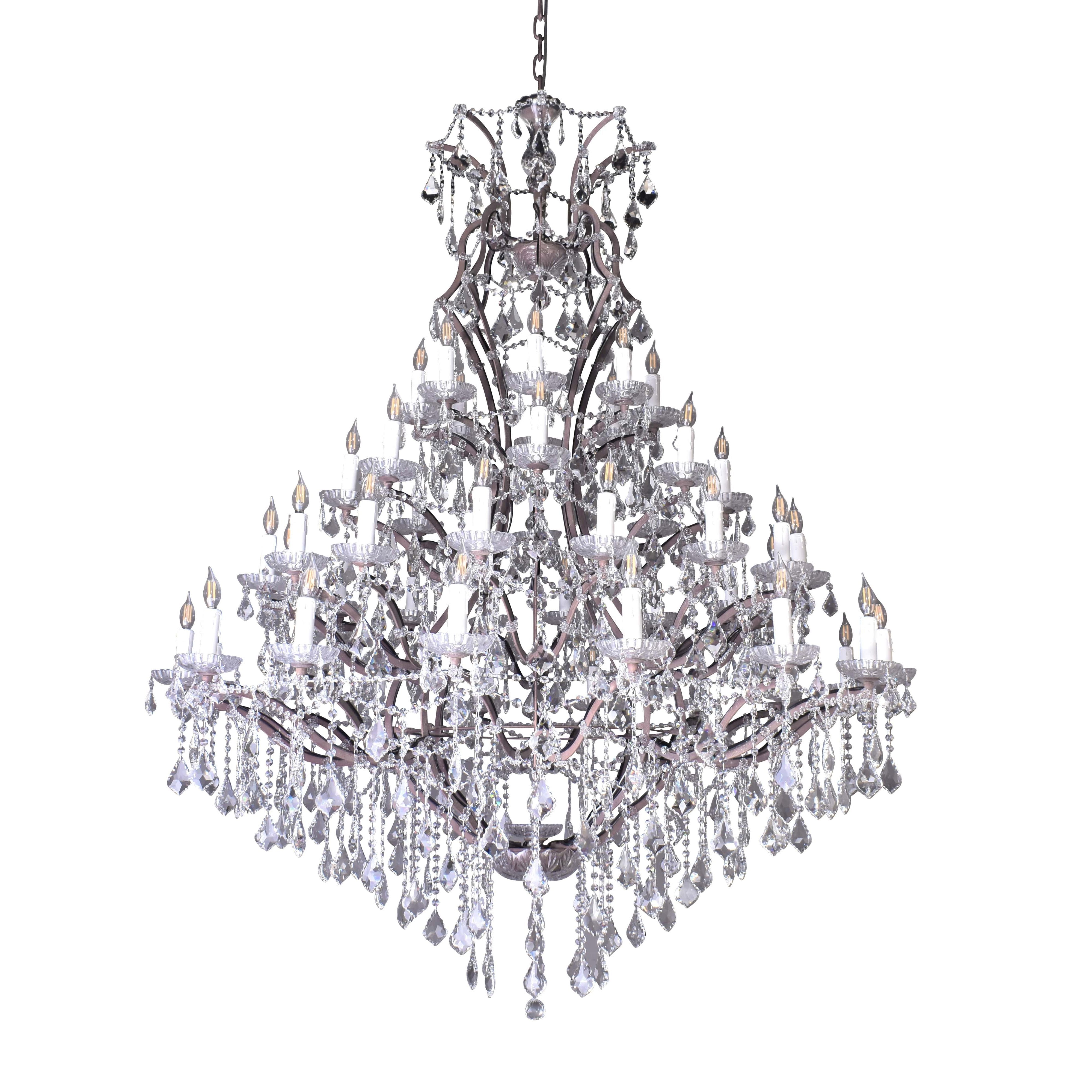 50 Light 60” Rococo Maria Theresa Crystal Chandelier - Italian Concept -