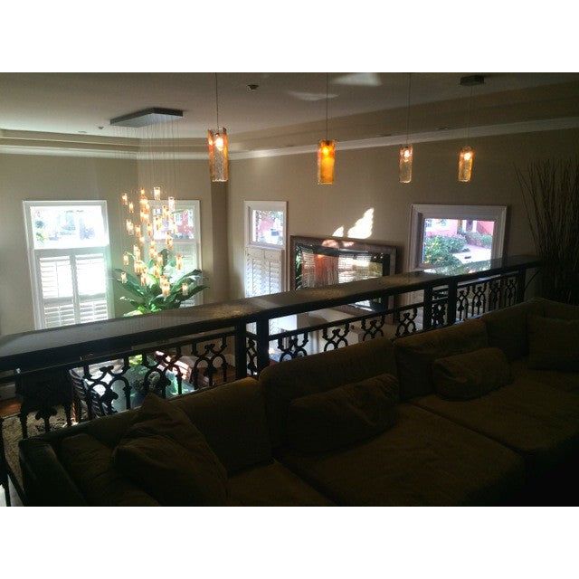 Rain Round Cluster Glass tile Pendant Chandelier - Italian Concept -