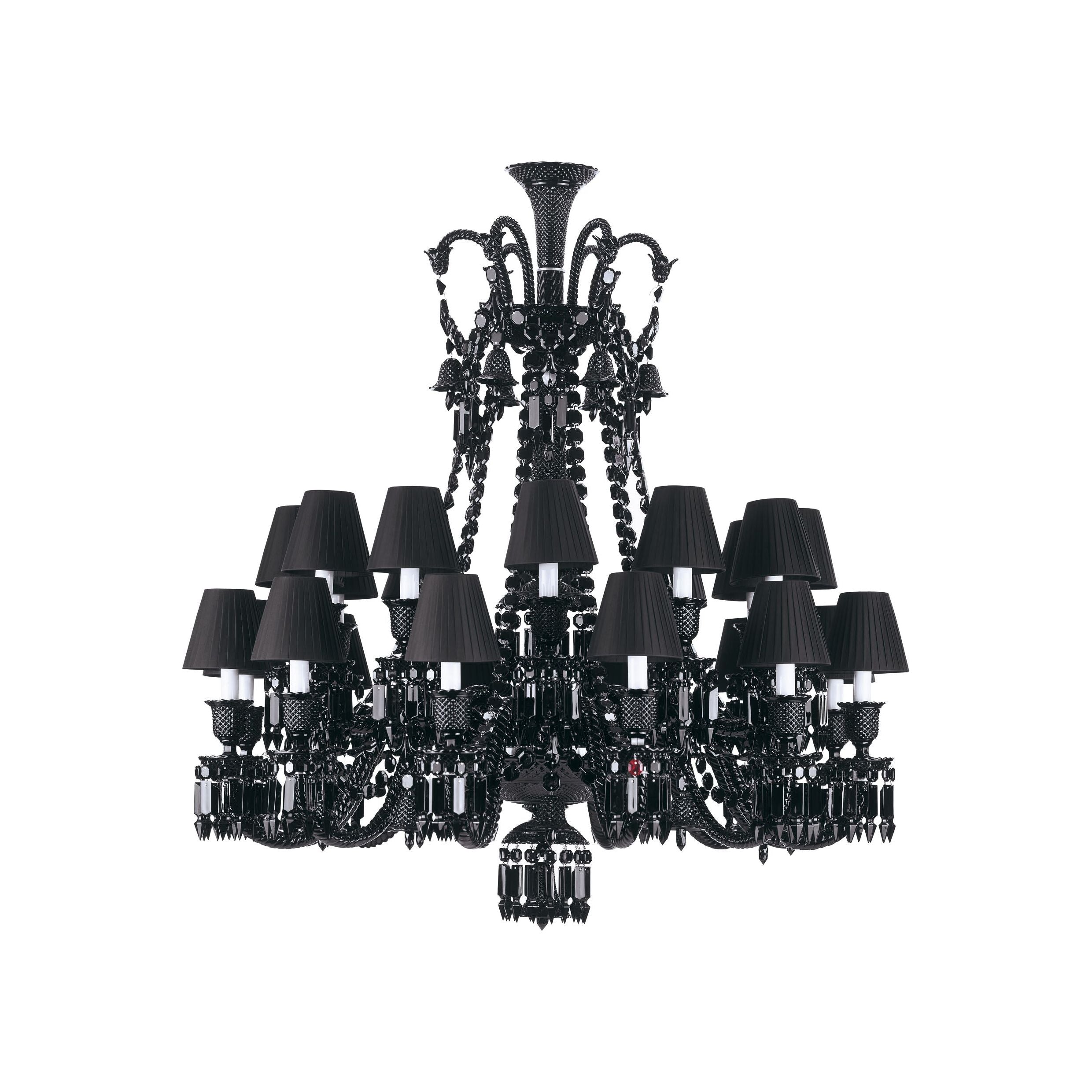 Antoinette 24 Light Black Crystal Chandelier - Italian Concept -
