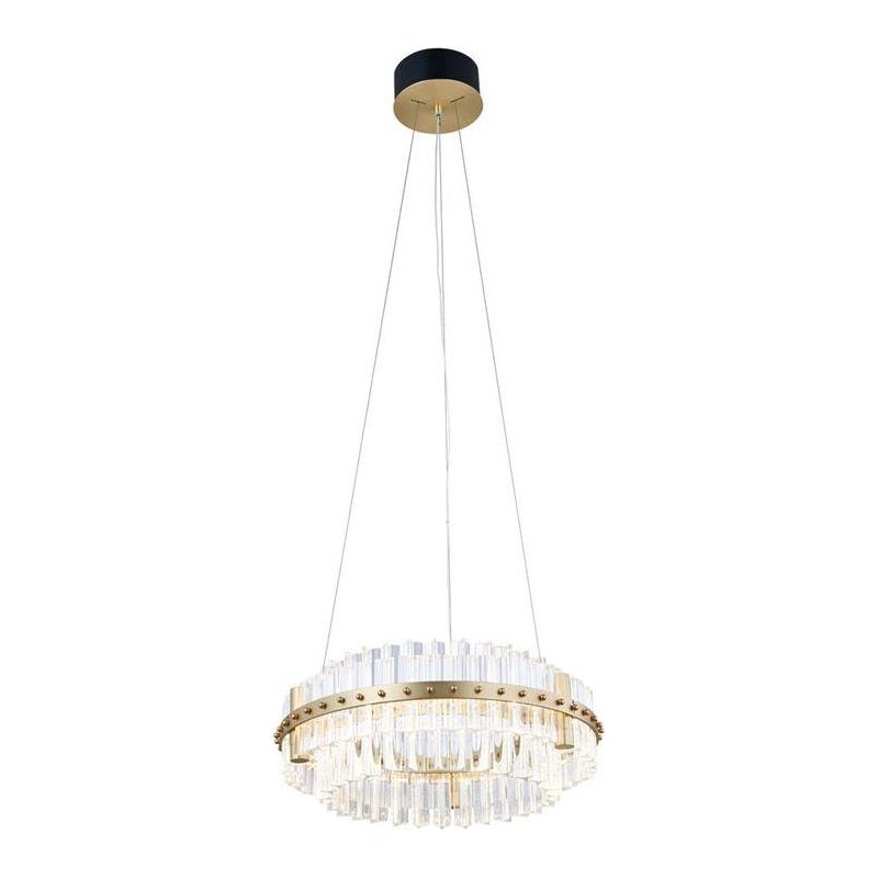 Aquinox 2-Tier Round Crystal Ring LED Chandelier - Italian Concept -