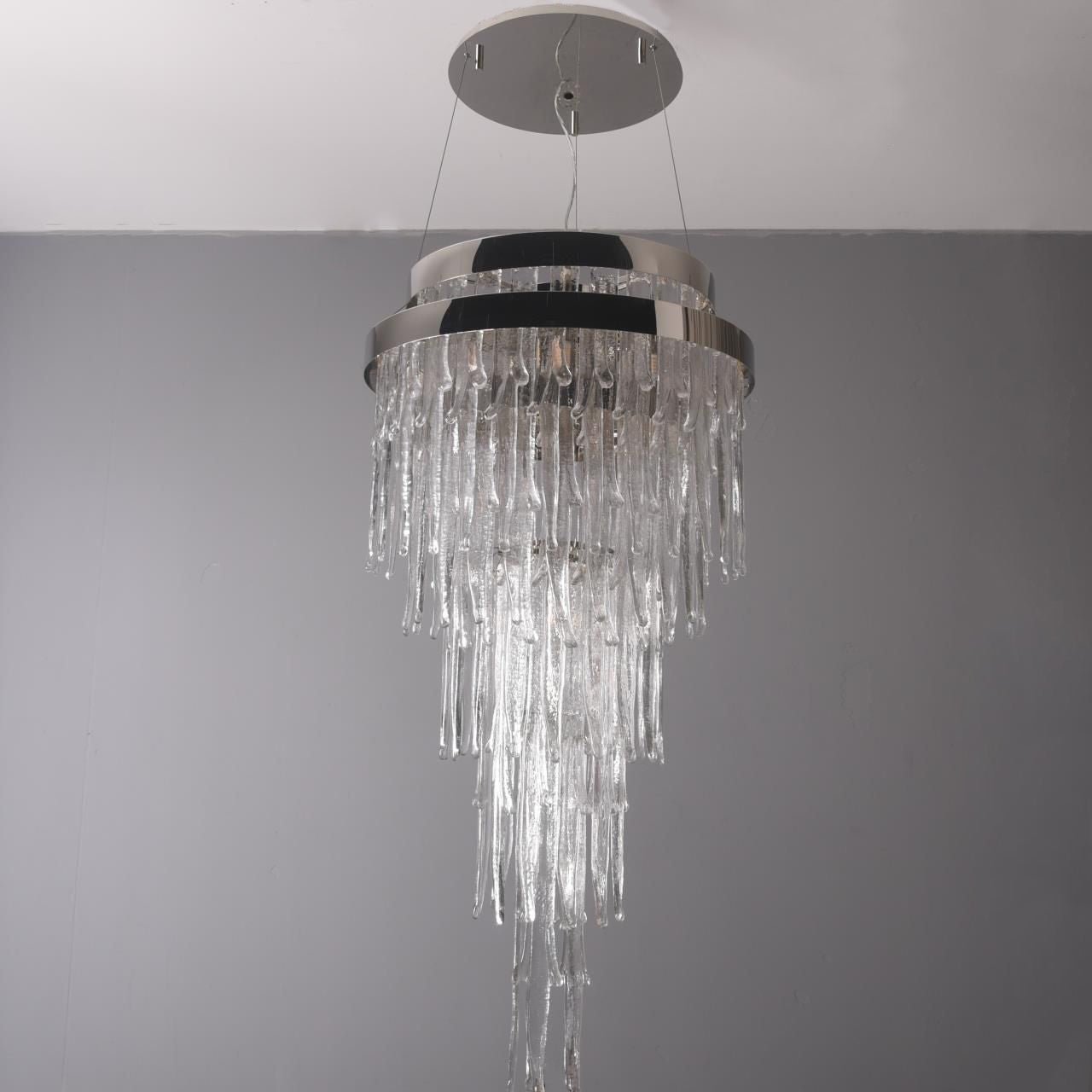 Lebal Waterfall Tubular Foyer Chandelier - Italian Concept