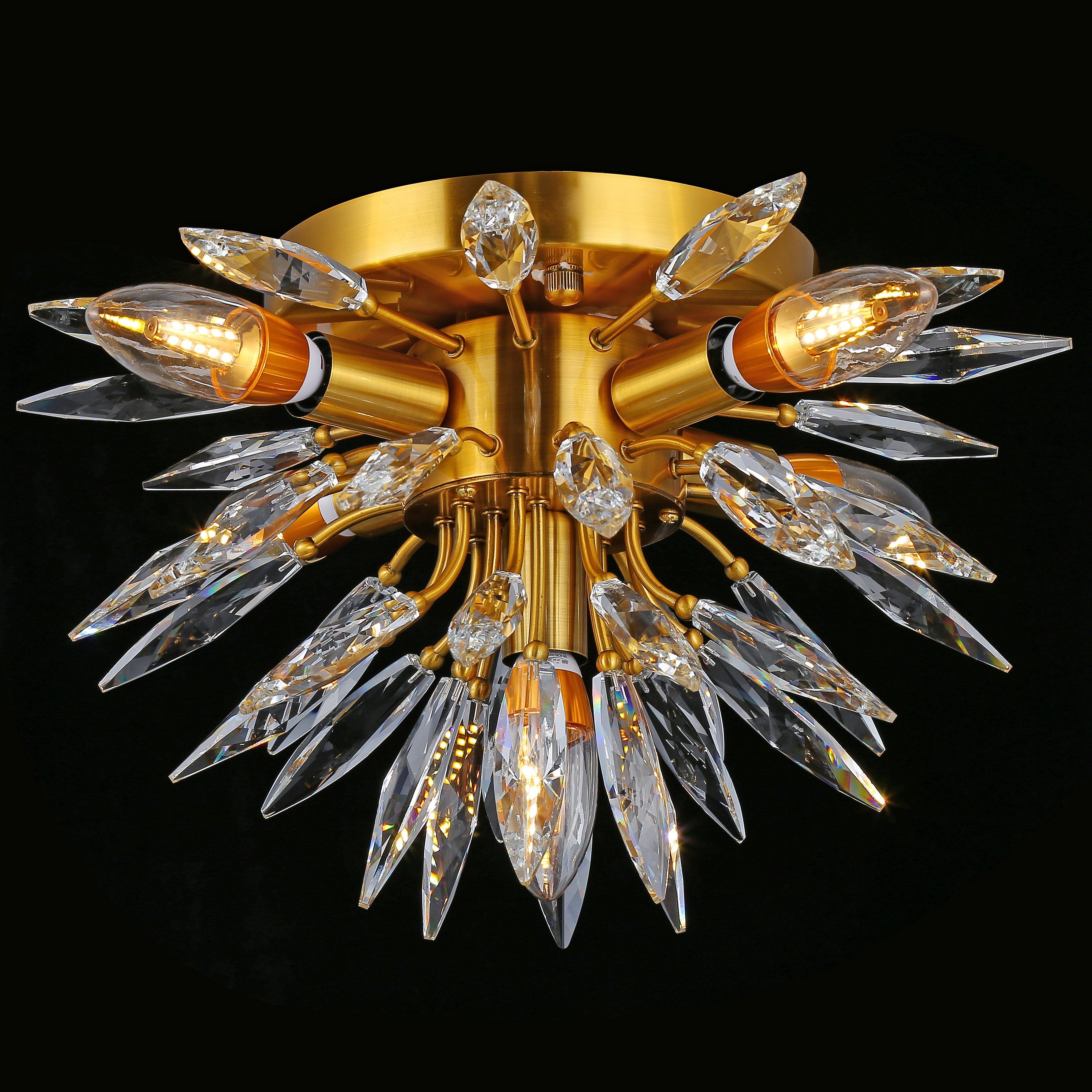 Lily Starburst Flush-mount Crystal Sputnik Chandelier - Italian Concept -
