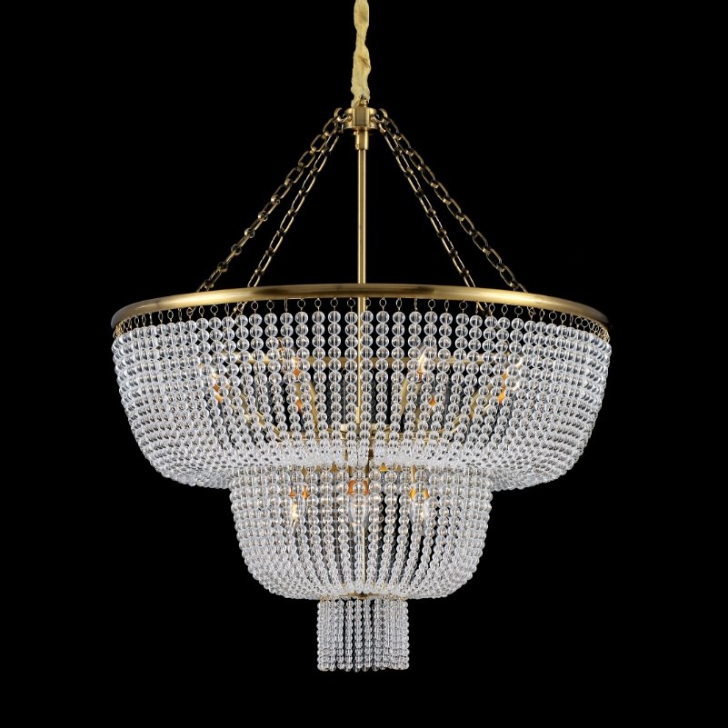 Abella 3-Tier Beaded Crystal Chandelier - Italian Concept -