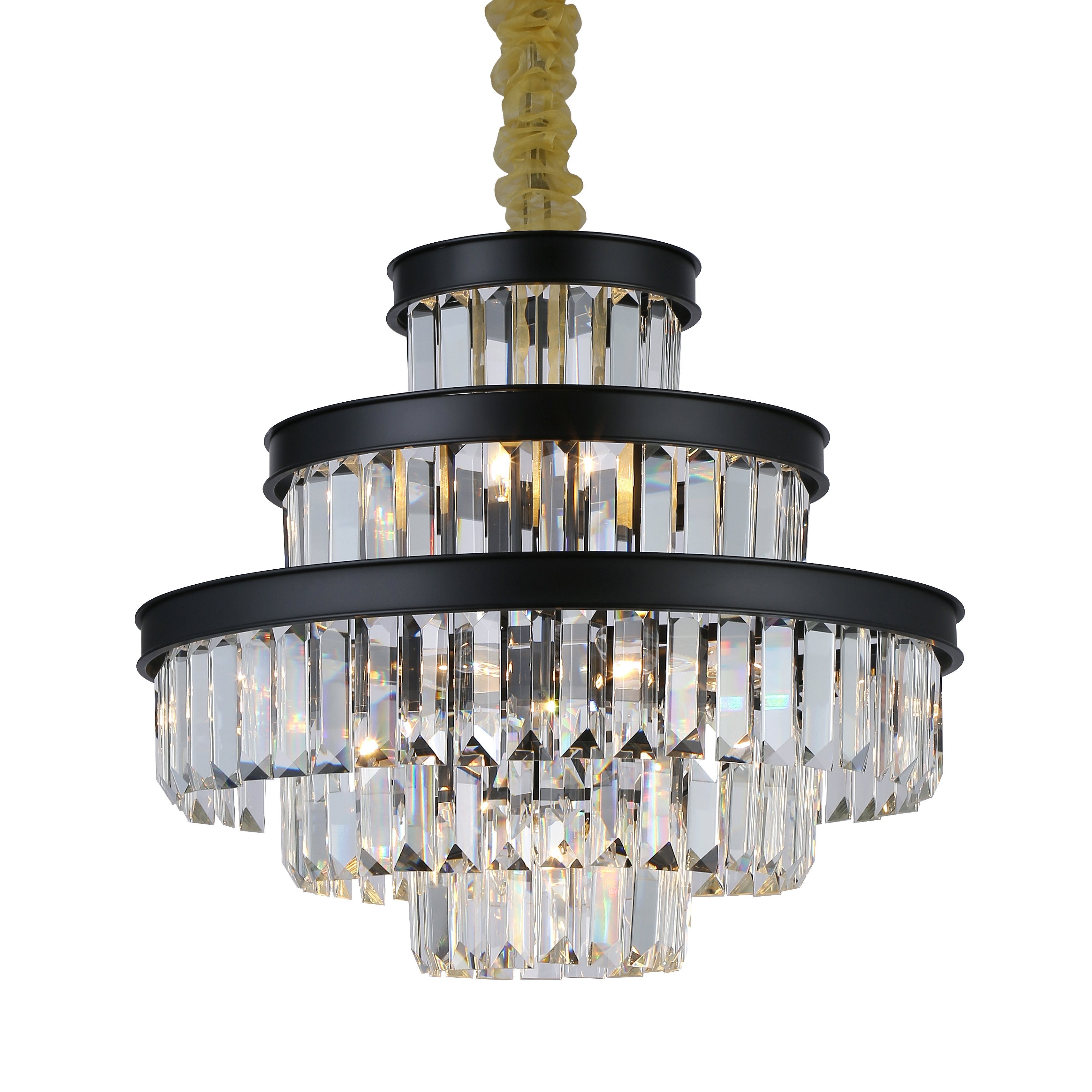 Emilia Tiered Odeon Fringe Crystal Chandelier - Italian Concept -