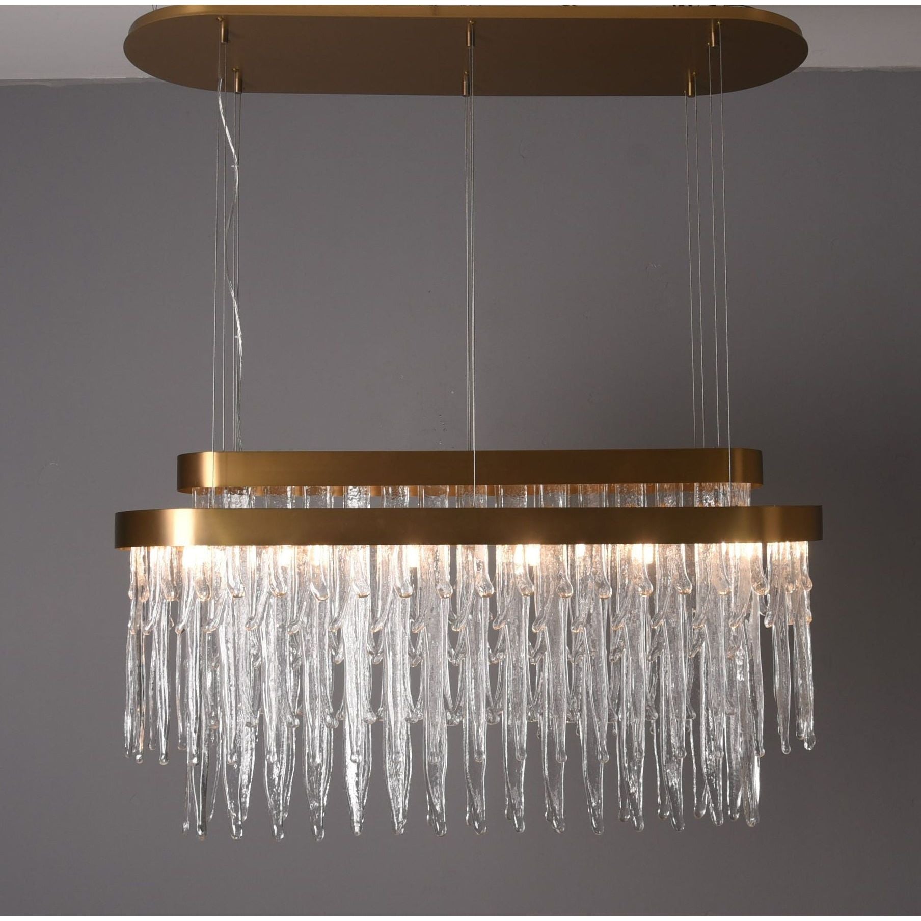 Lebal Waterfall Tubular Linear Chandelier - Italian Concept