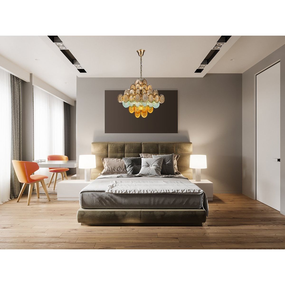 Bettina Murano Round Glass Chandelier - Italian Concept -