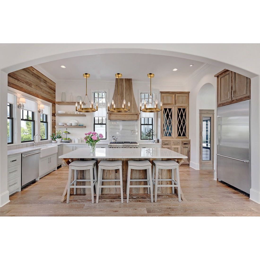 Mini 13"W Wheel Barrel Round Pendant Light - Italian Concept