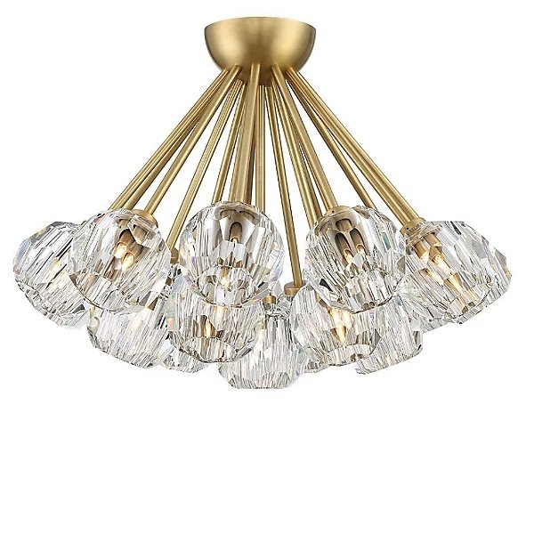 Blu Dior Crystal Prysm Semi-Flushmount - Italian Concept -