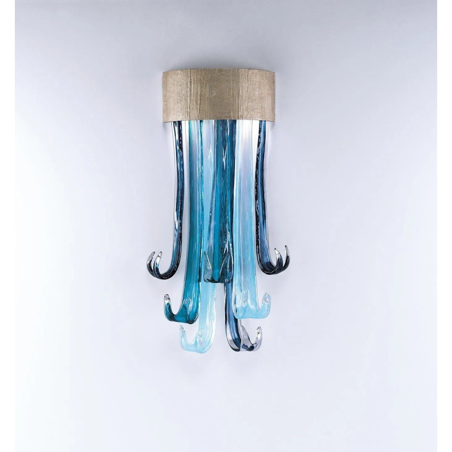 Blue Rainfall / Waterfall Murano Glass Chandelier - Italian Concept -