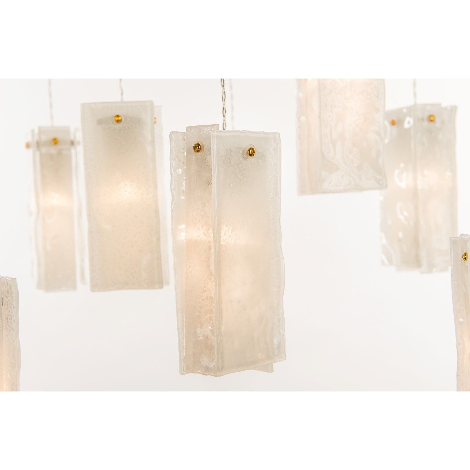 Rain Rectangular Cluster Glass tile Pendant Chandelier - Italian Concept -