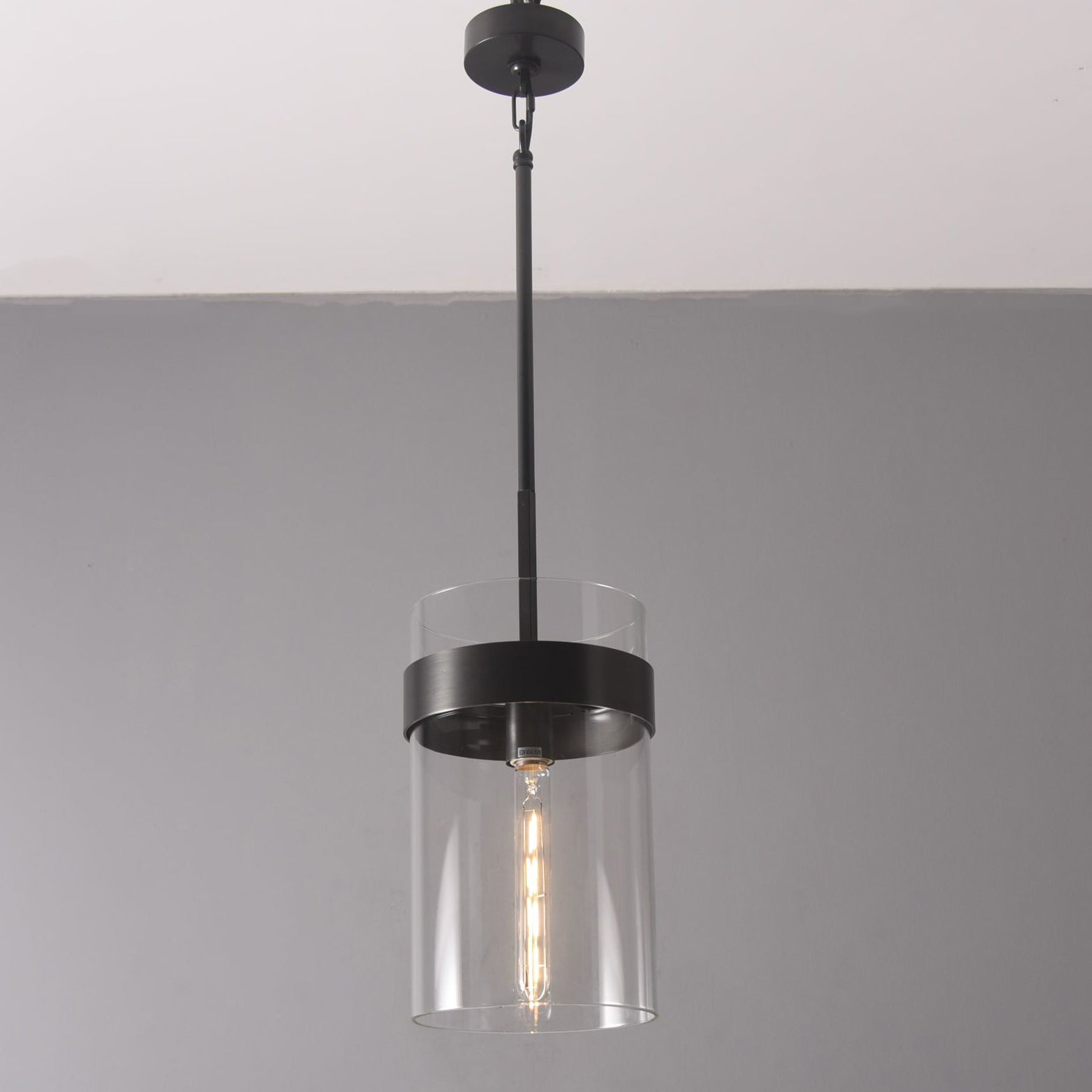 Armature Cylinder Glass Pendant Light - Italian Concept