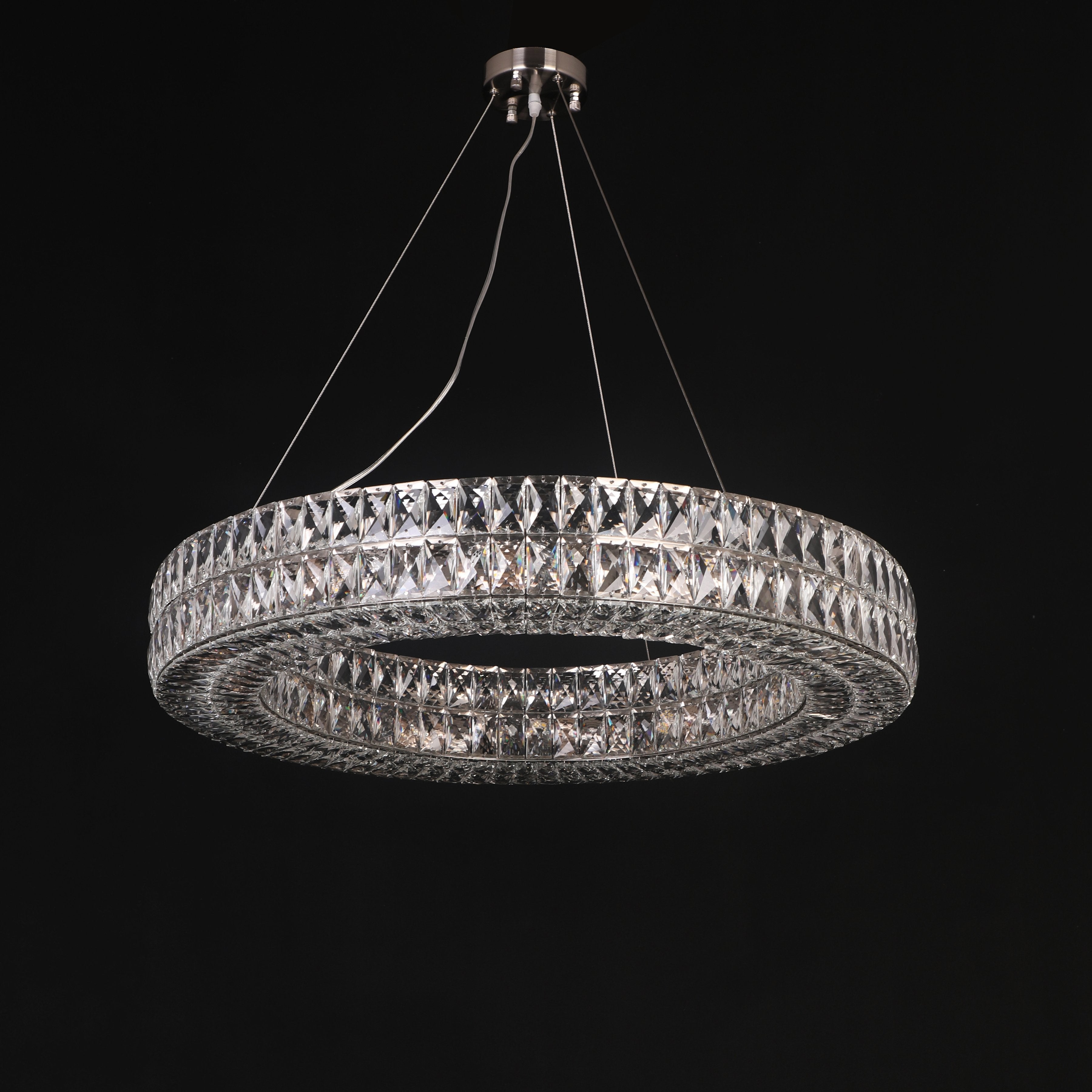 Mia Round Crystal Ring Chandelier - Italian Concept