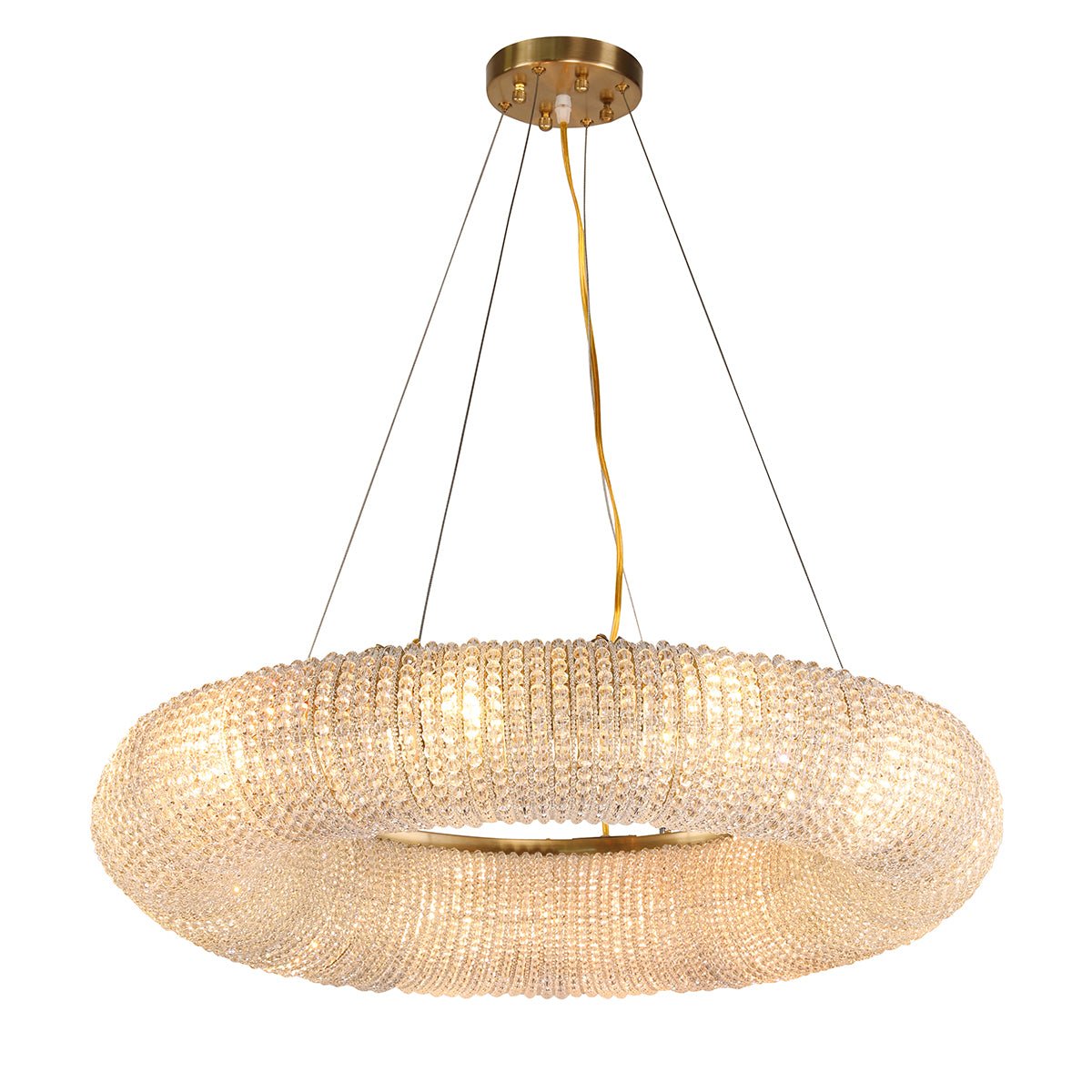 Empire Round Crystal Ring Beaded Chandelier - Italian Concept