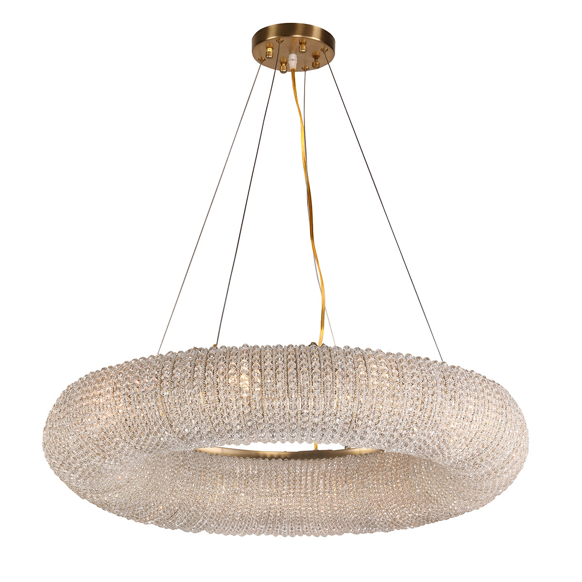 Empire Round Crystal Ring Beaded Chandelier - Italian Concept